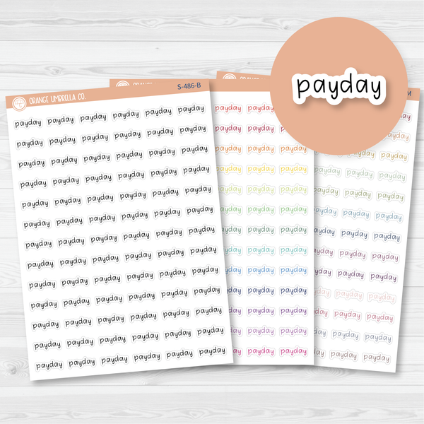 Payday Julie's Plans Script Planner Stickers | JF | S-486
