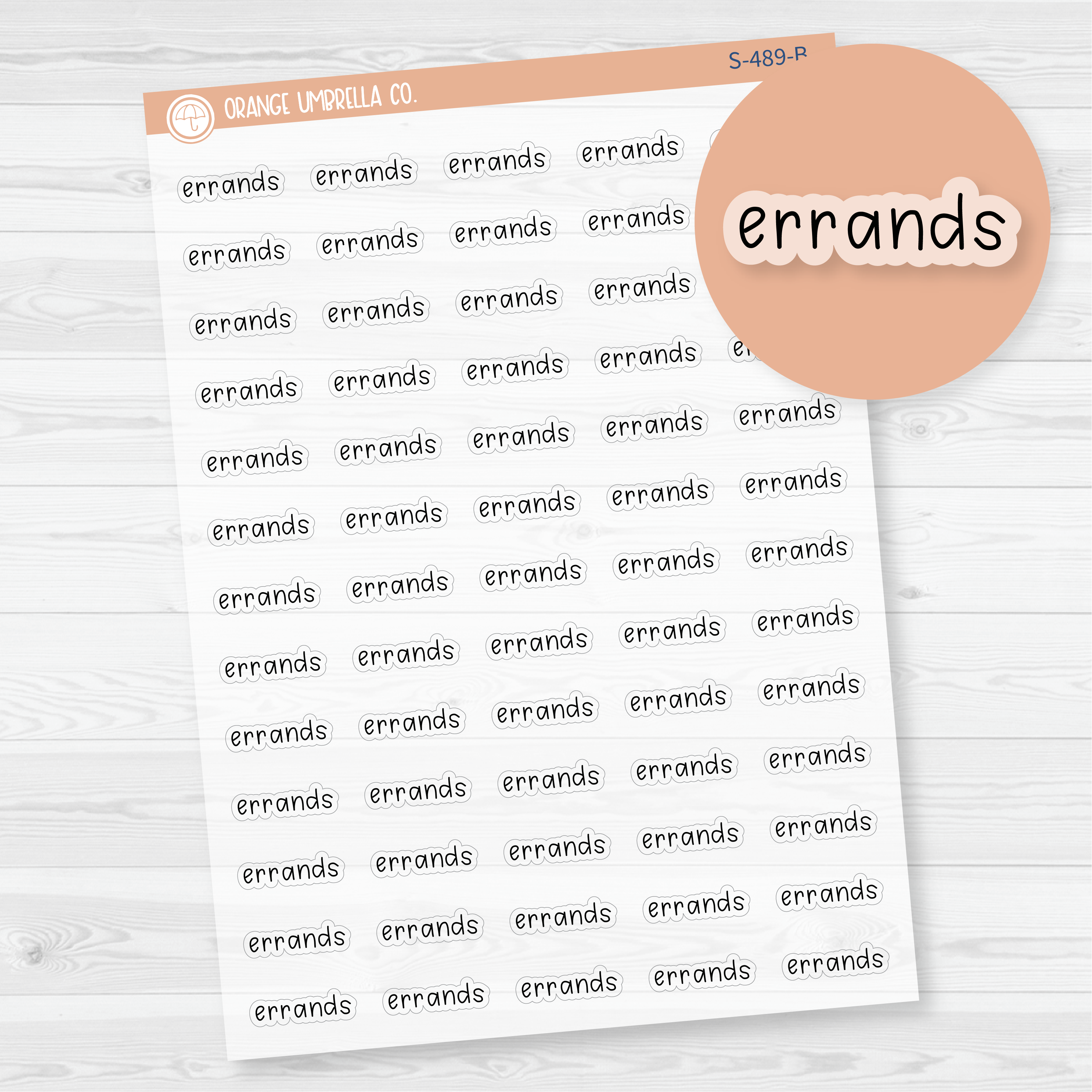 Errands Julie's Plans Script Planner Stickers | JF Clear Matte | S-489-BCM