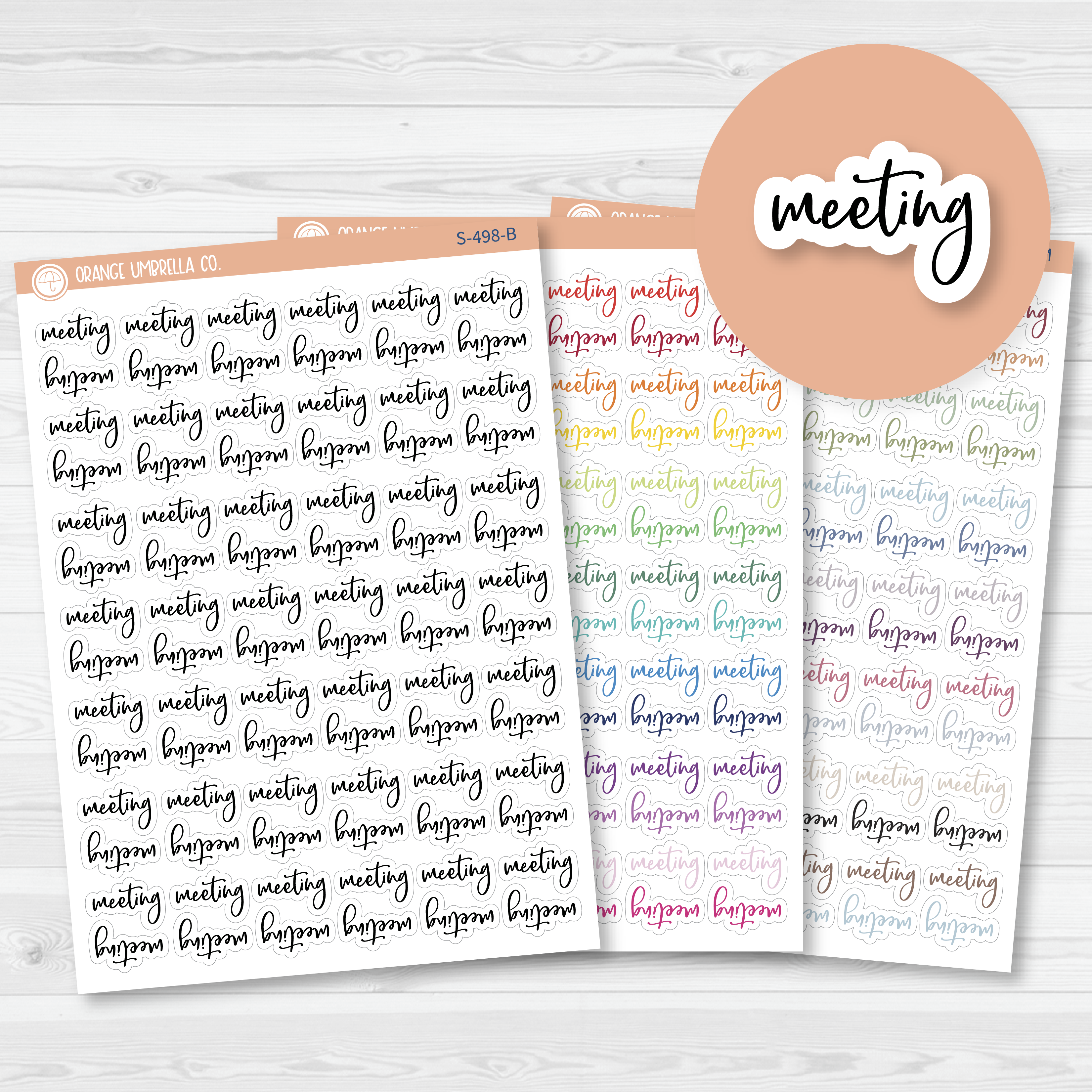 Meeting Script Planner Stickers | F2 | S-498