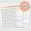 Meeting Script Planner Stickers | F2 | S-498