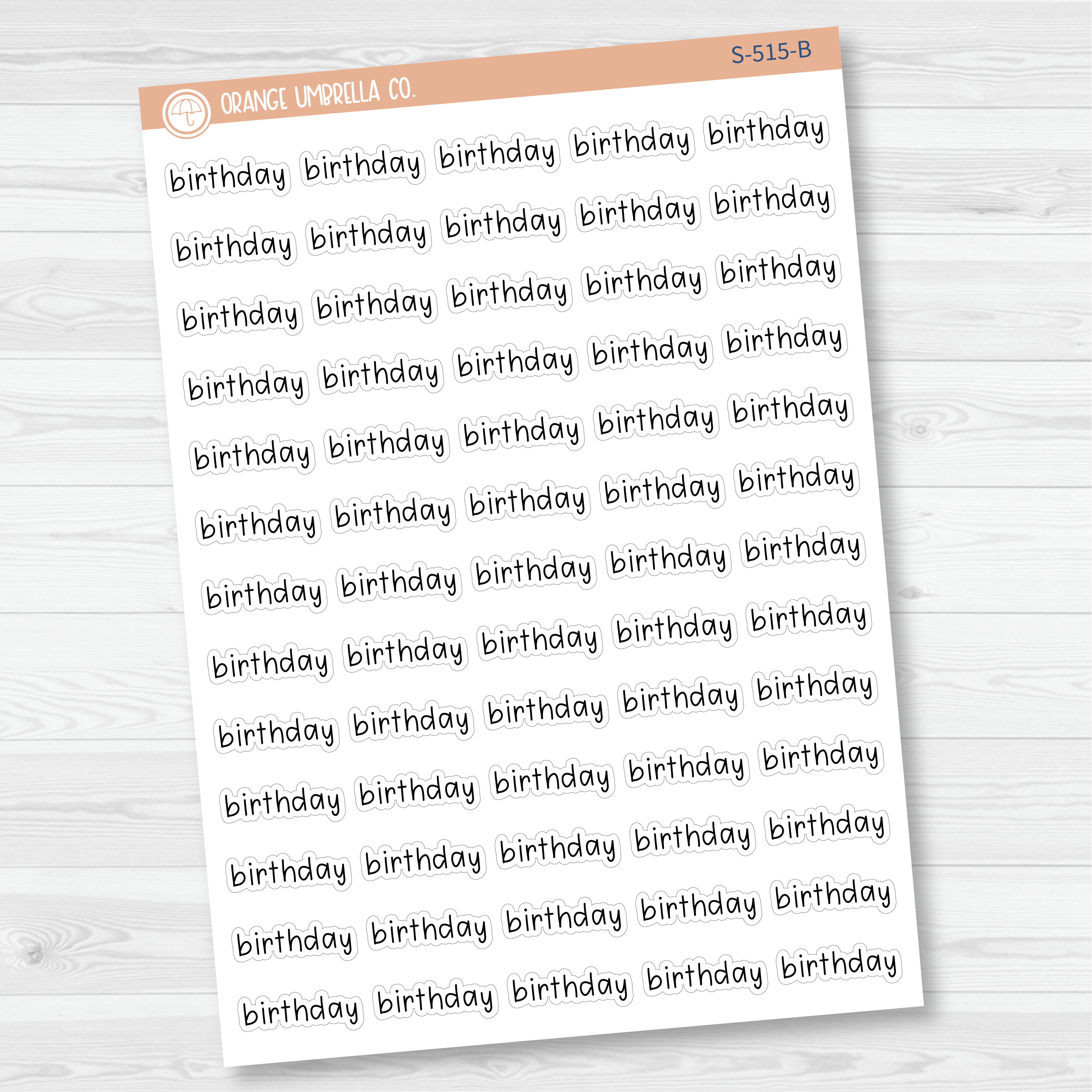 Birthday Julie's Plans Script Planner Stickers | JF | S-515