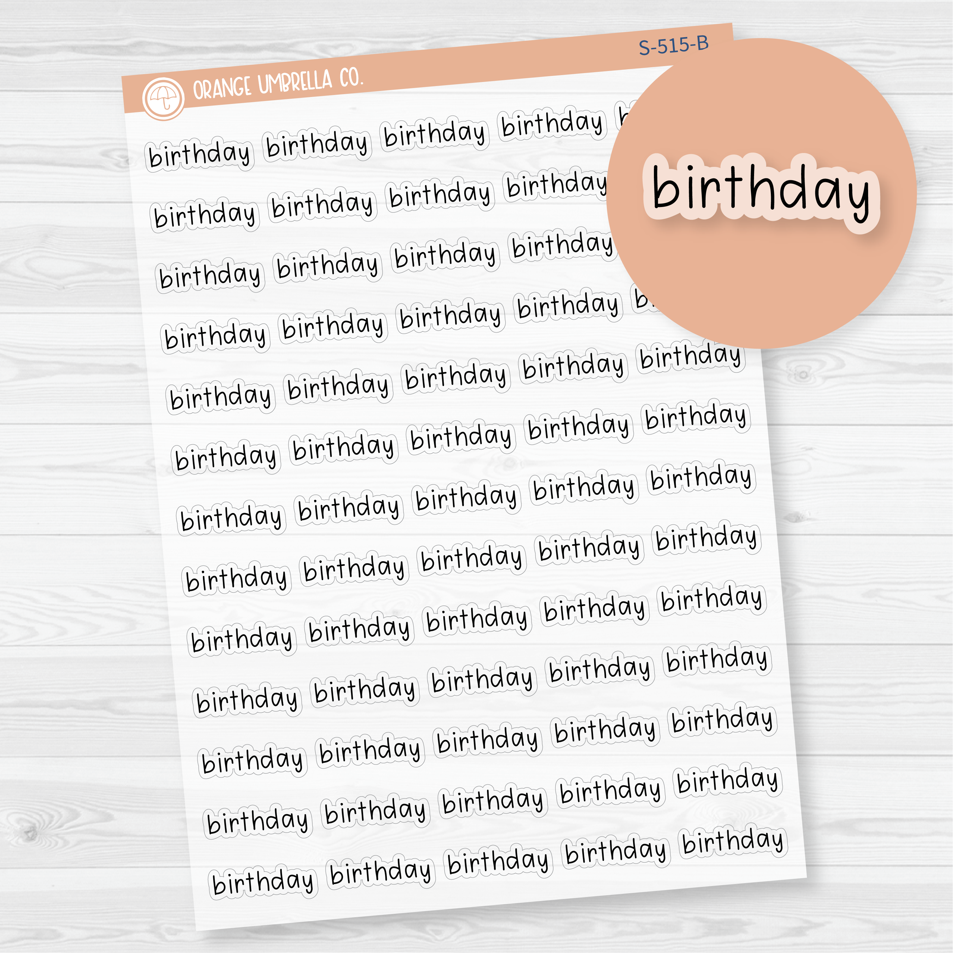 Birthday Julie's Plans Script Planner Stickers | JF Clear Matte | S-515-BCM