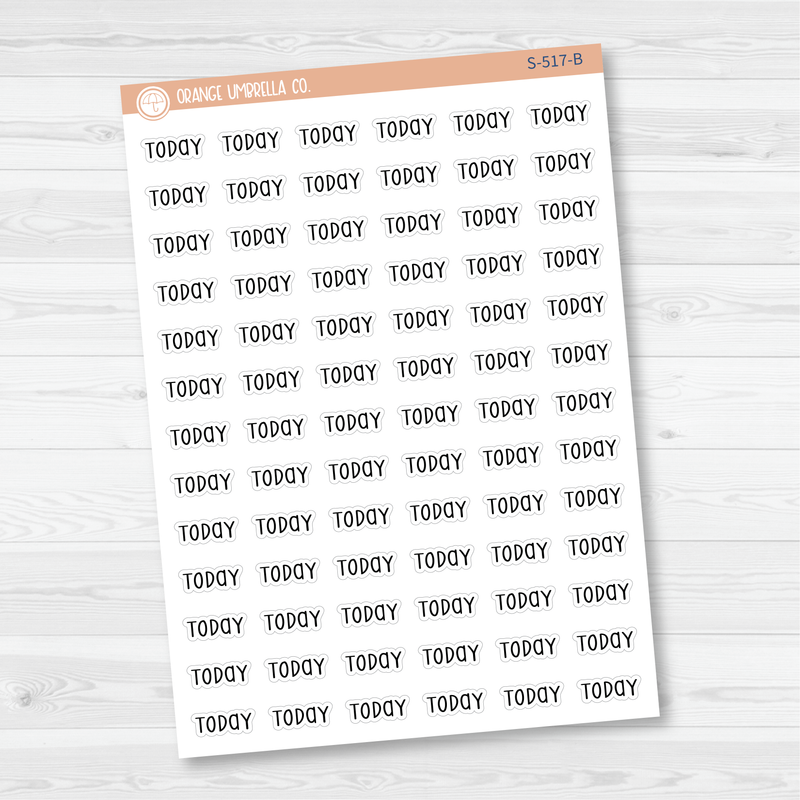 CLEARANCE | Today Script Planner Stickers | F3 | S-517