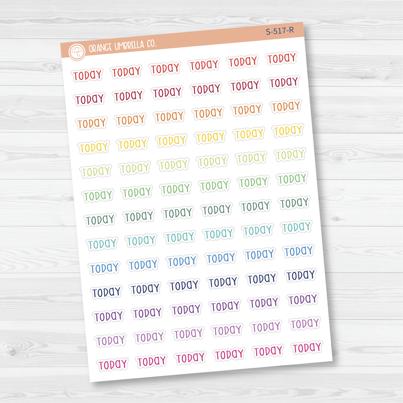 CLEARANCE | Today Script Planner Stickers | F3 | S-517