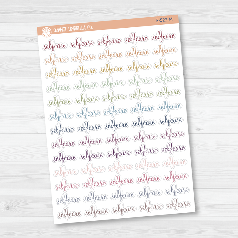 CLEARANCE | Selfcare Script Planner Stickers | F4 | S-522