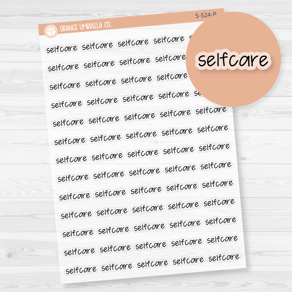 Selfcare Jen Plans Script Planner Stickers | FJP Clear Matte | S-524-BCM