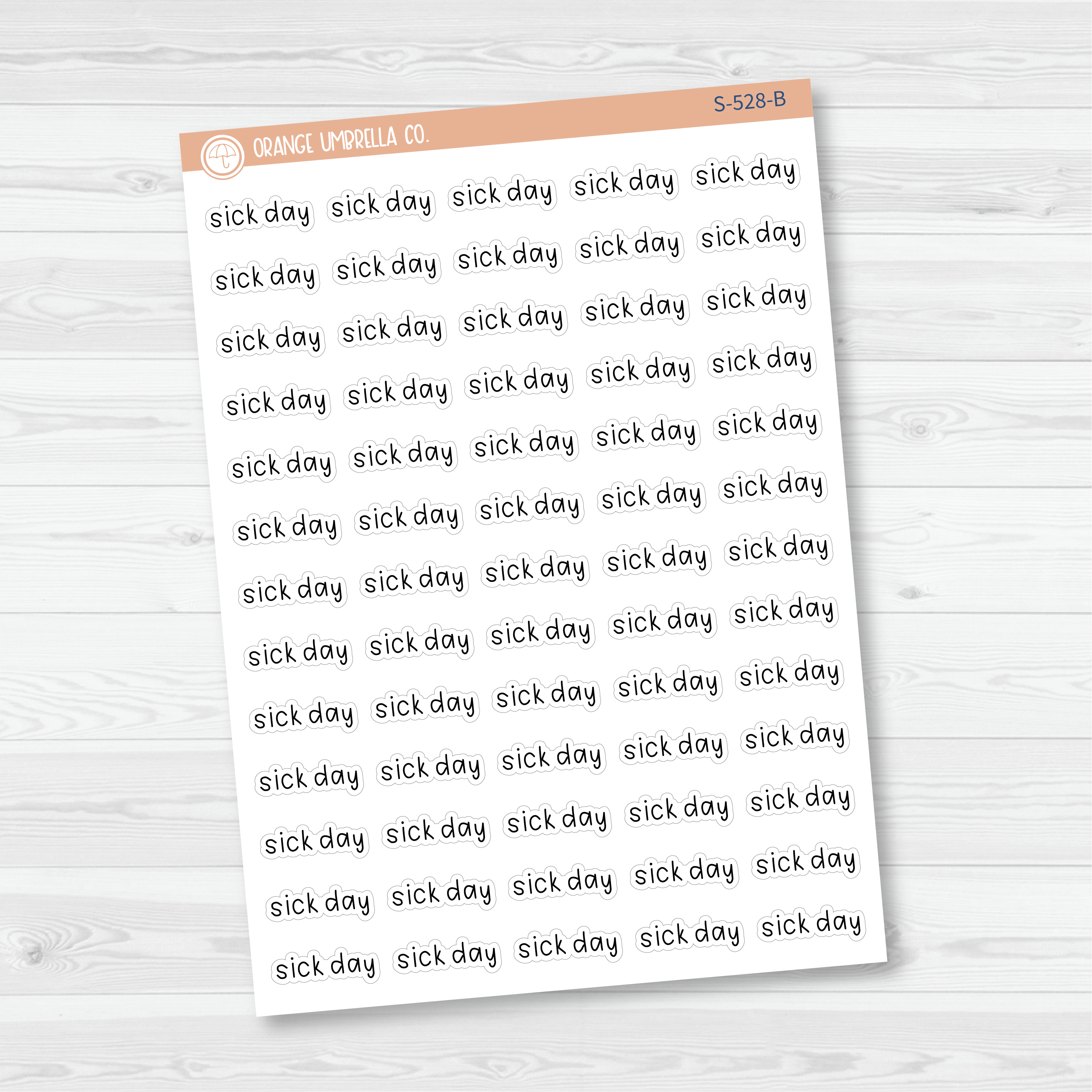 Sick Day Julie's Plans Script Planner Stickers | JF | S-528