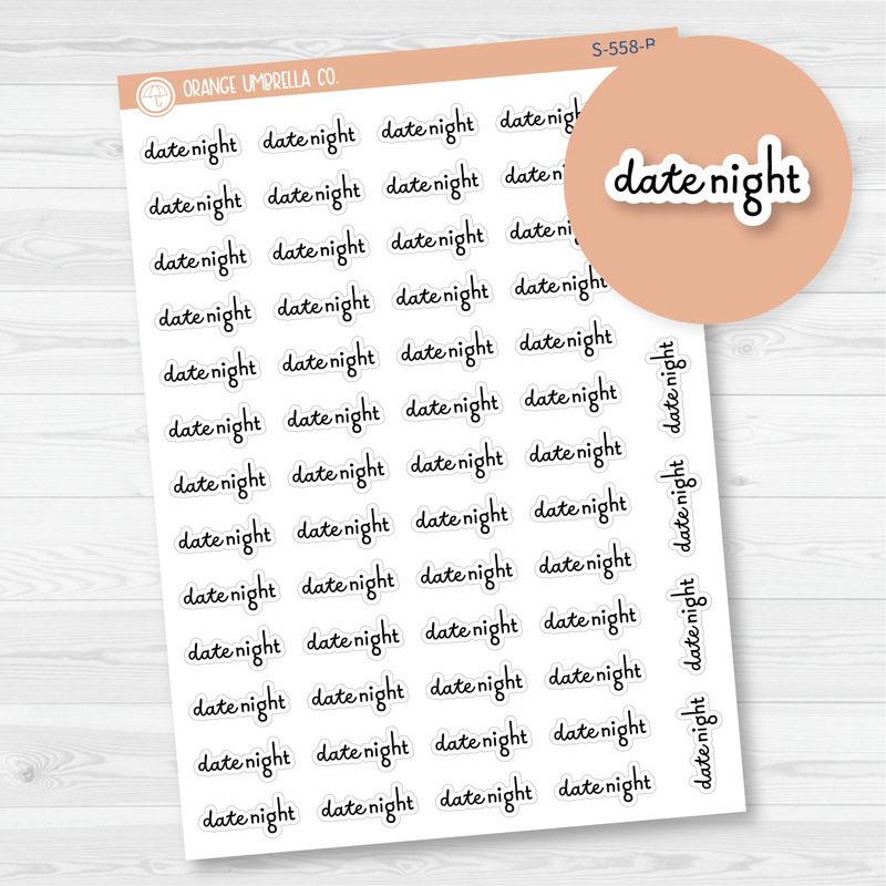 Date Night Script Planner Stickers | F16 | S-558-B