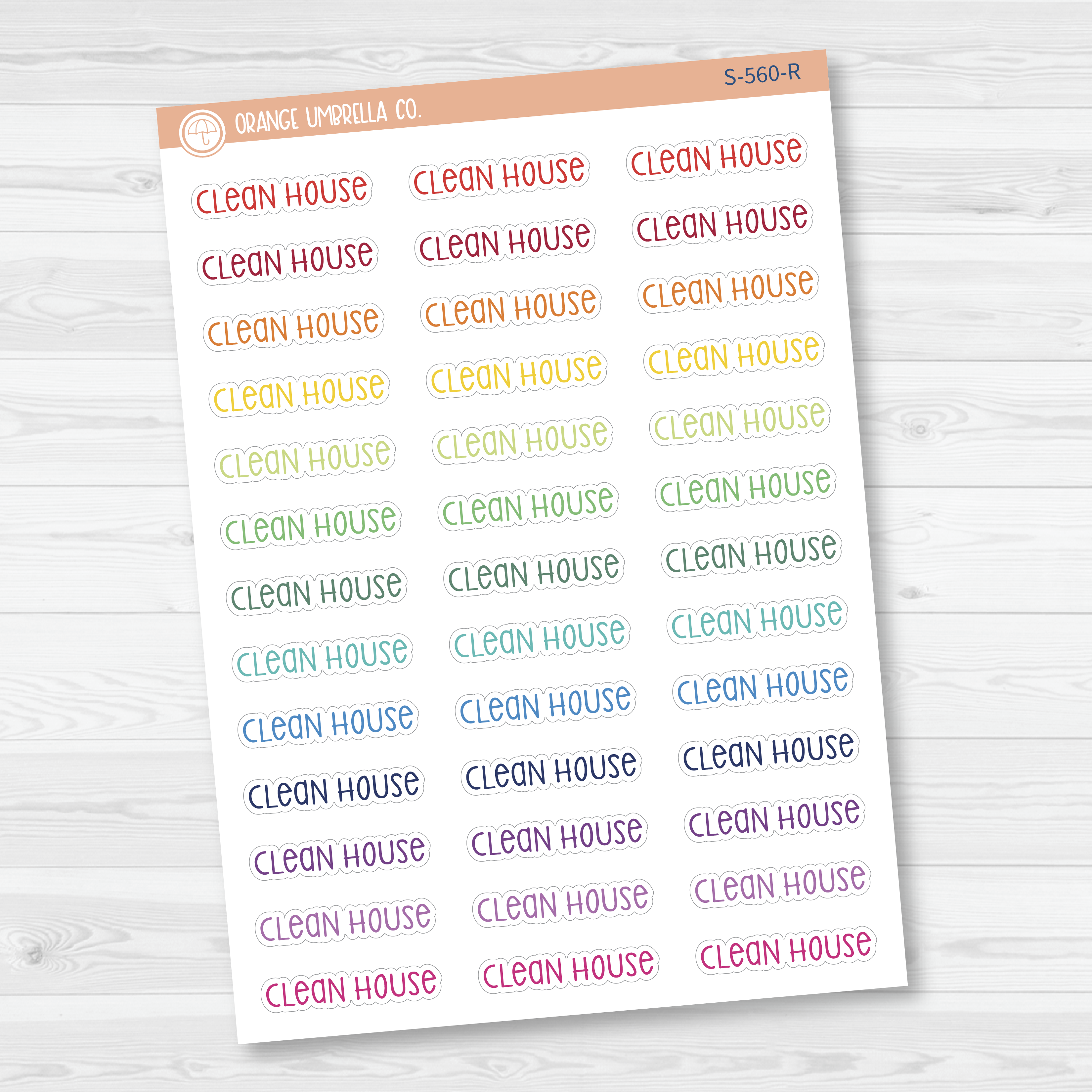 Clean House Script Planner Stickers | F3 | S-560