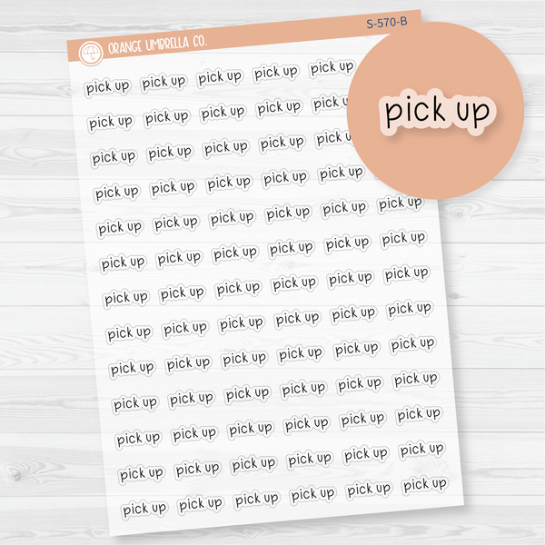 Pick Up Julie's Plans Script Planner Stickers | JF Clear Matte | S-570-BCM