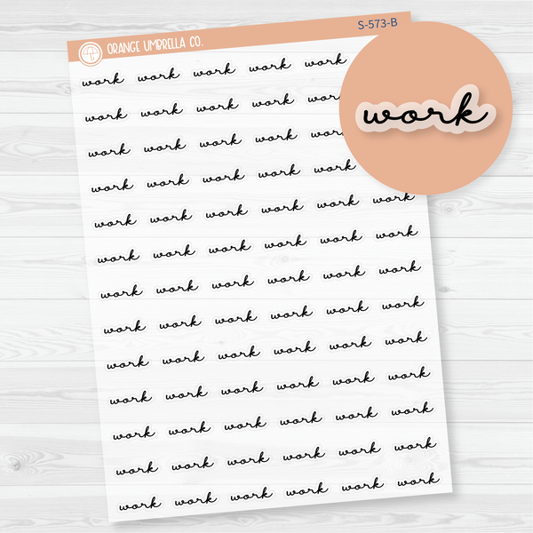 Work Script Planner Stickers | F5 Clear Matte | S-573-BCM