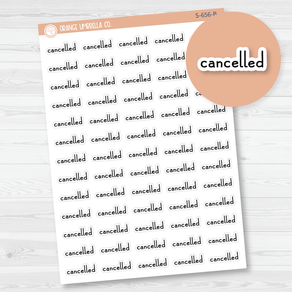 Cancelled Script Planner Stickers | F16 | S-656-B