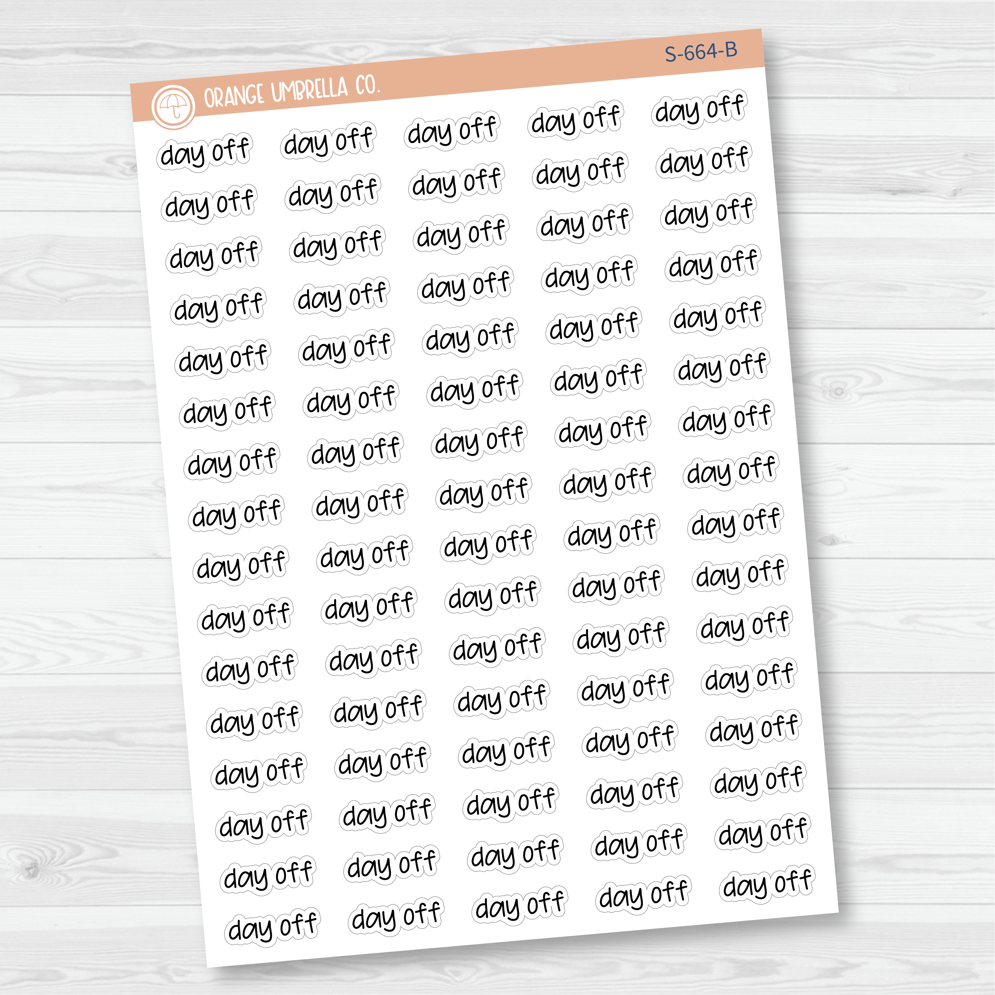 Day Off Jen Plans Script Planner Stickers | FJP | S-664