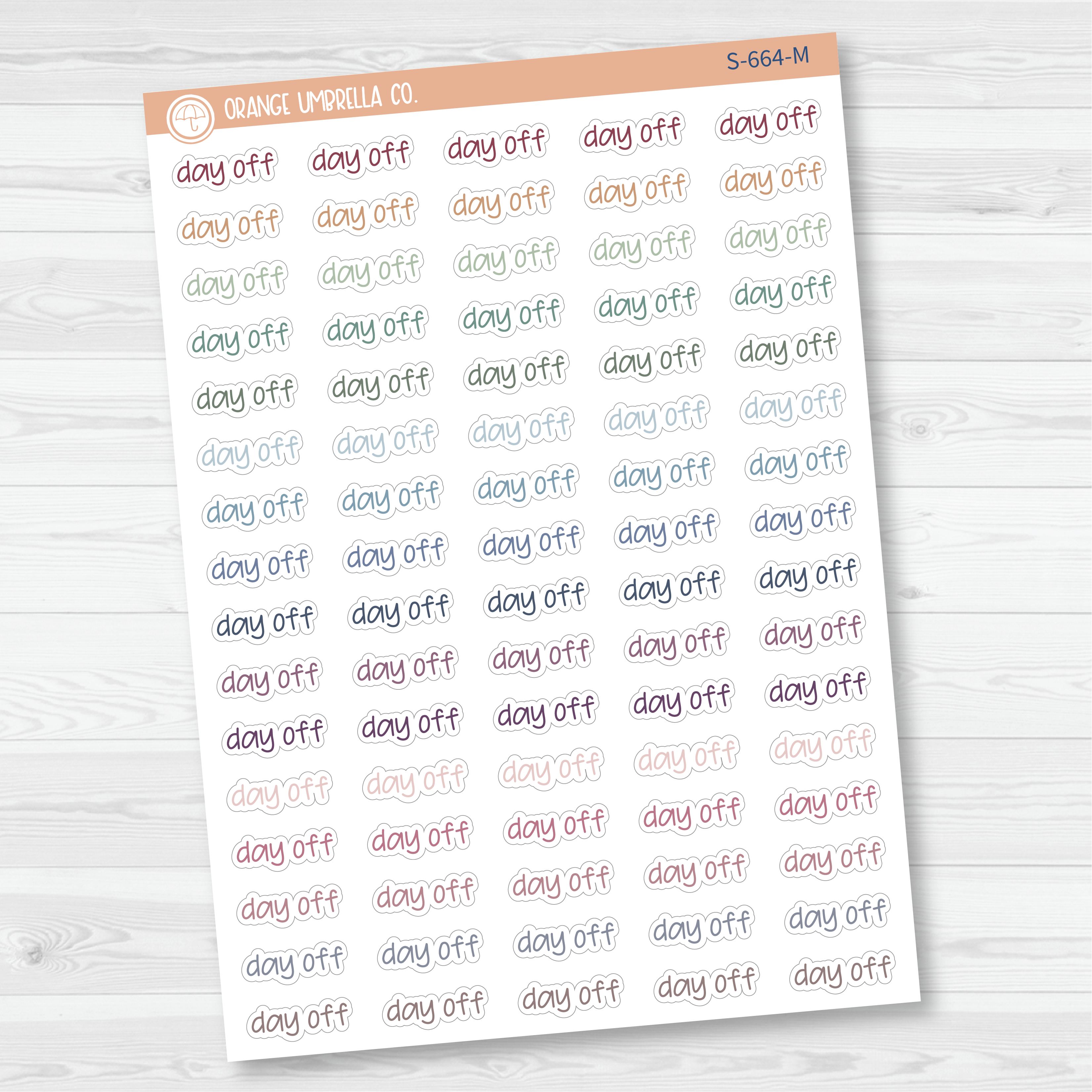 Day Off Jen Plans Script Planner Stickers | FJP | S-664