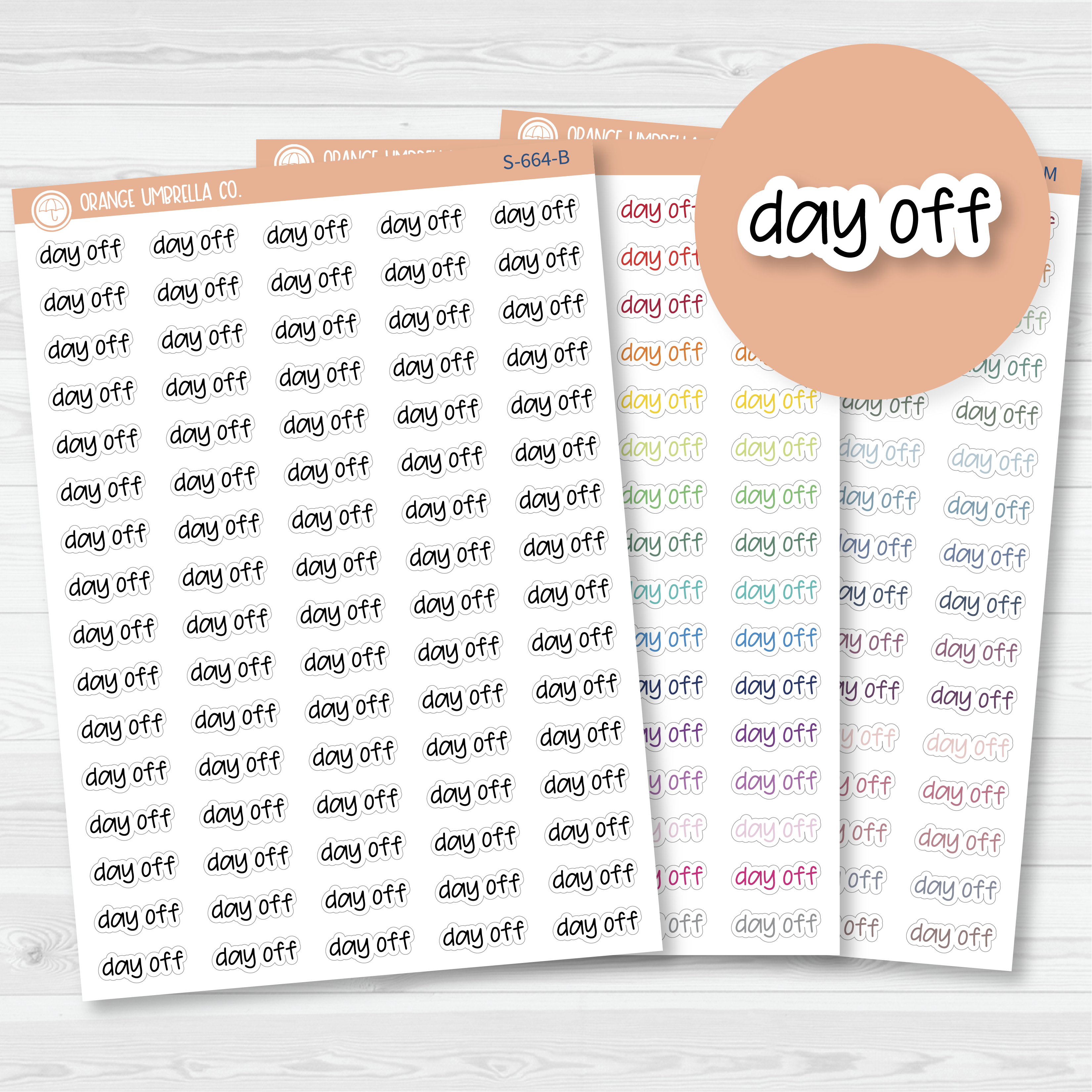 Day Off Jen Plans Script Planner Stickers | FJP | S-664