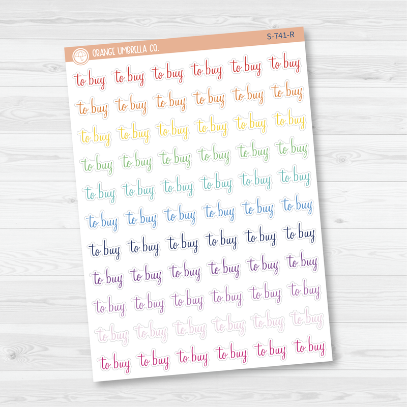 CLEARANCE | To Buy Script Planner Stickers | F4  | S-741