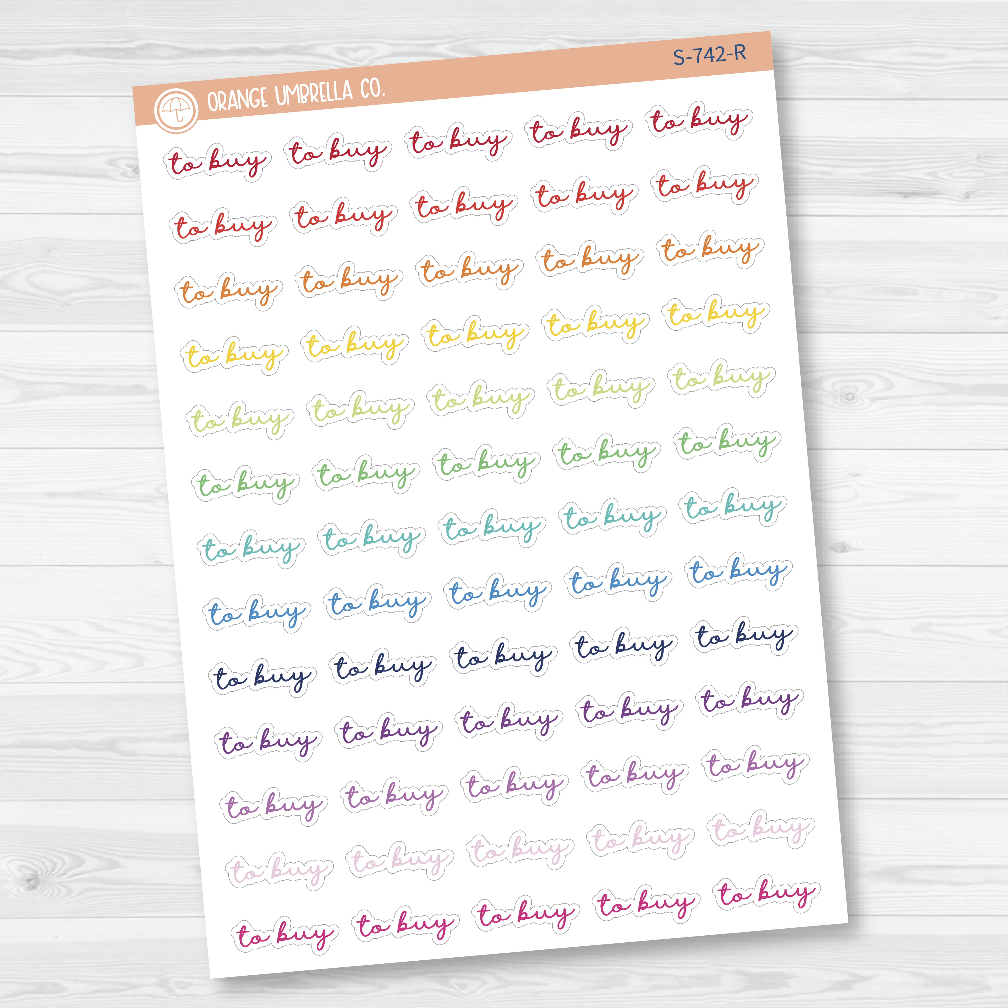 To Buy Script Planner Stickers | F5 | S-742