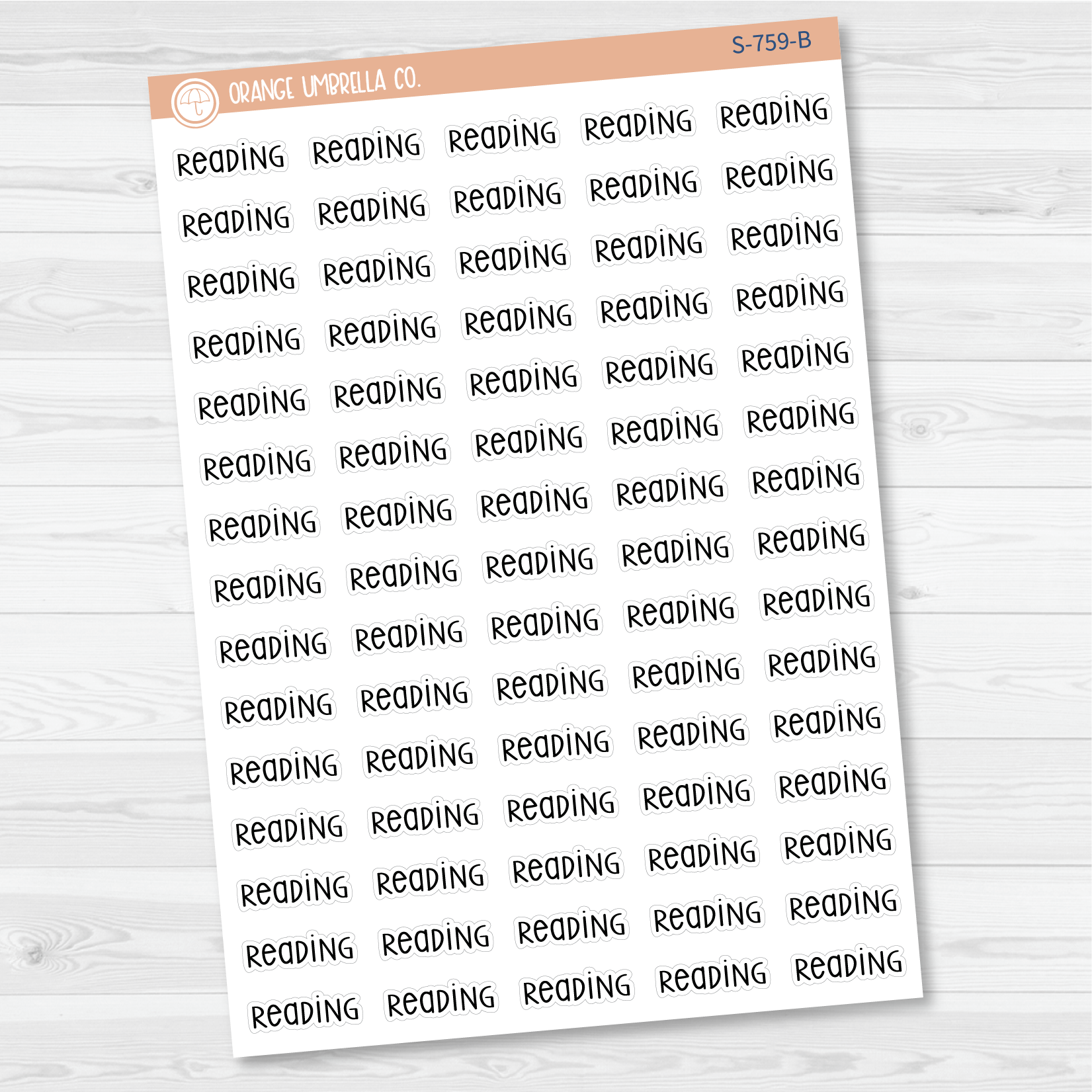 Reading Script Planner Stickers | F3 | S-759