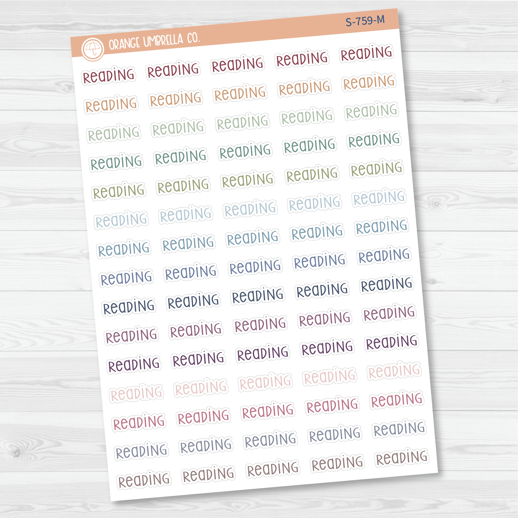 Reading Script Planner Stickers | F3 | S-759