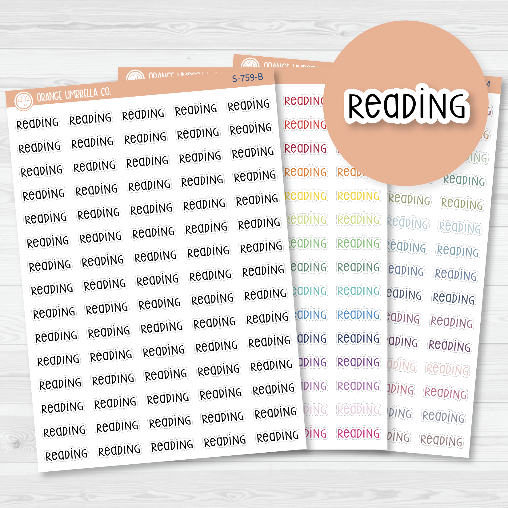Reading Script Planner Stickers | F3 | S-759