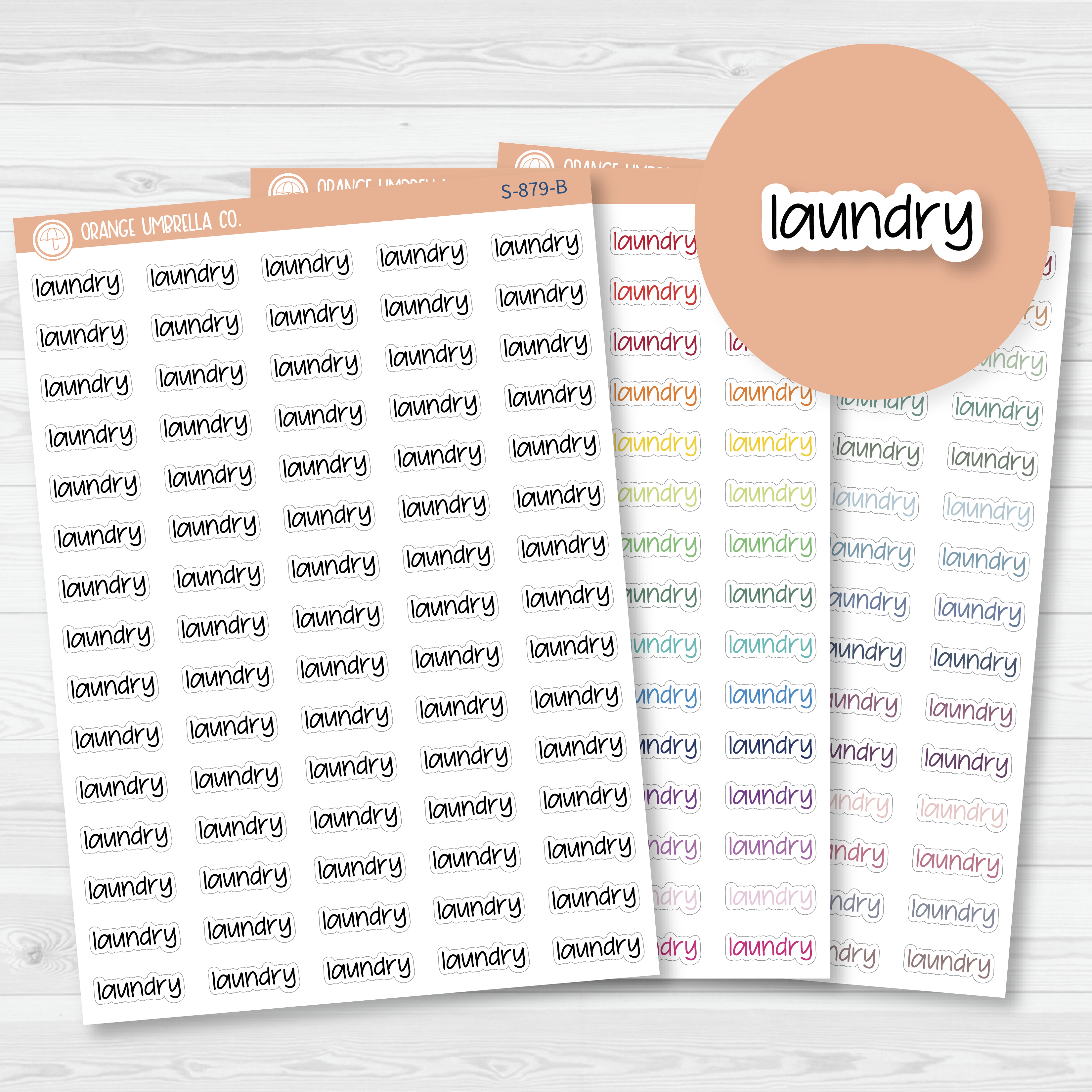 Laundry Jen Plans Script Planner Stickers | FJP | S-879