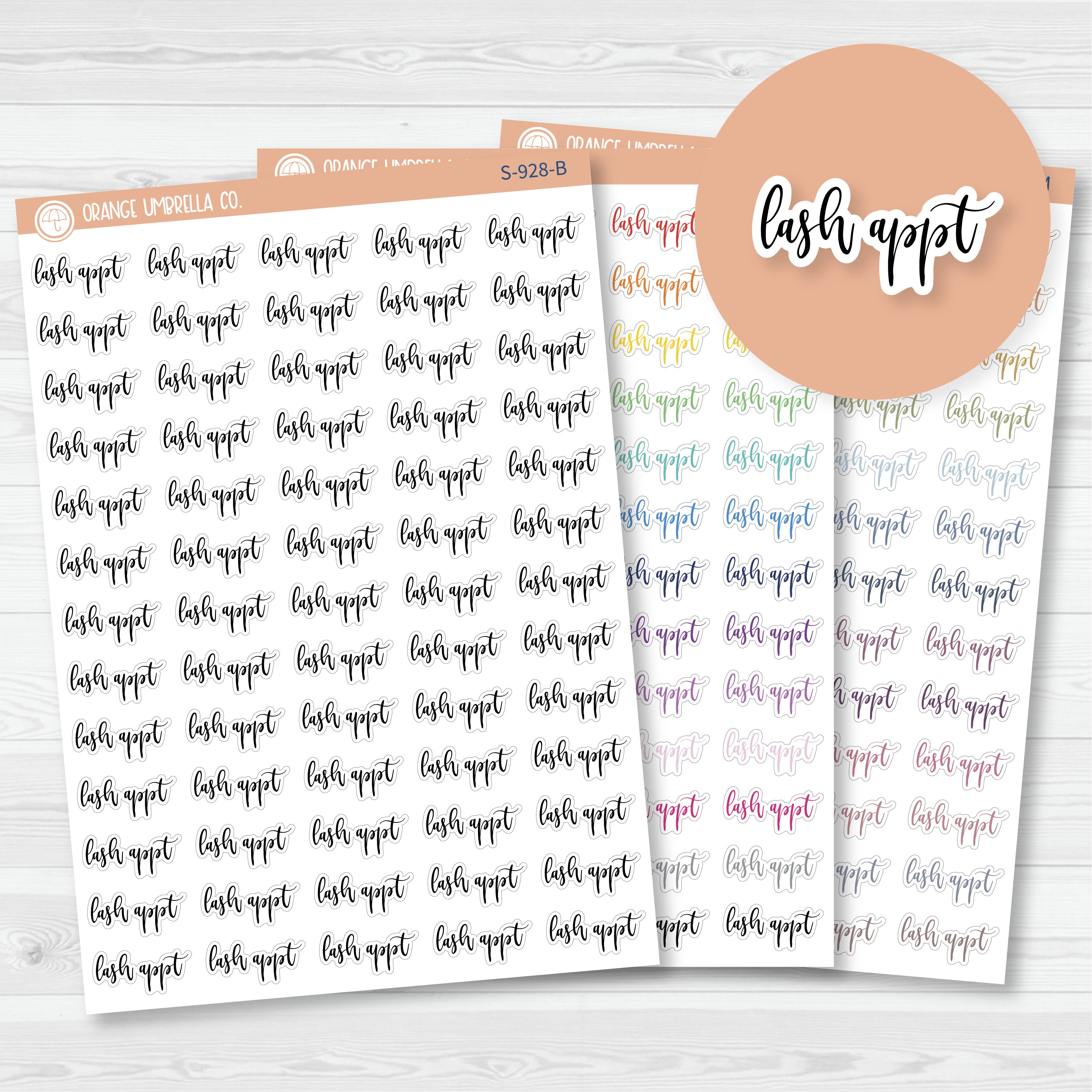 Lash Appt Script Planner Stickers | F2 | S-928