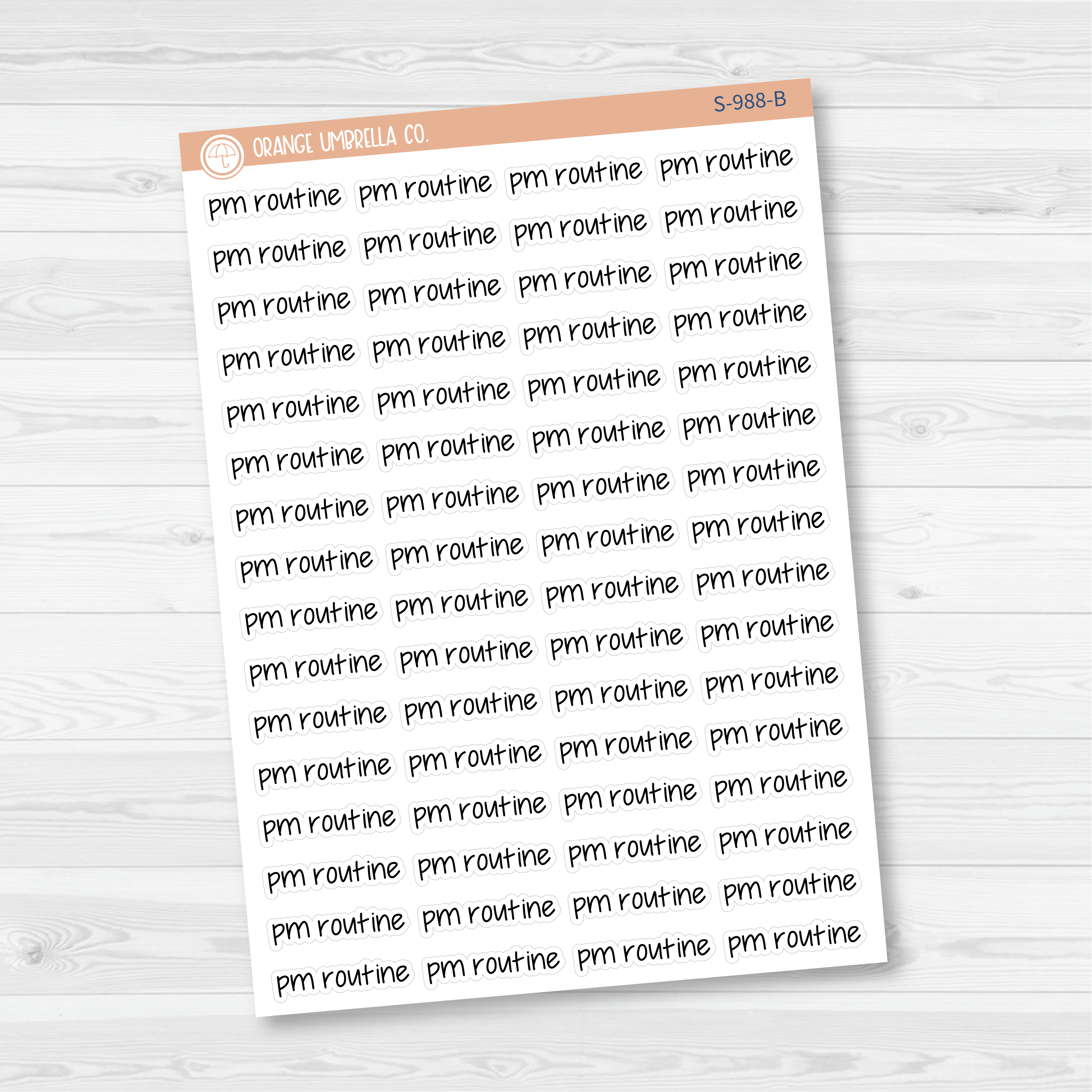 PM Routine Jen Plans Script Planner Stickers | FJP | S-988