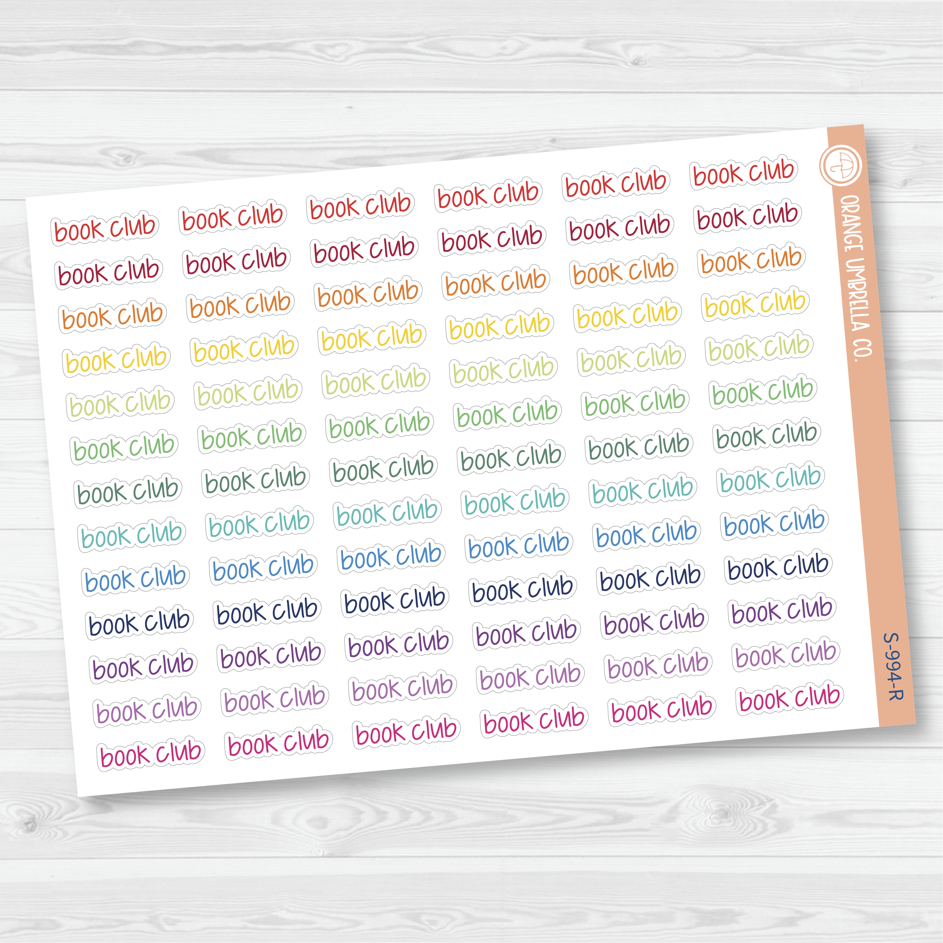 Book Club Jen Plans Script Planner Stickers | FJP | S-994