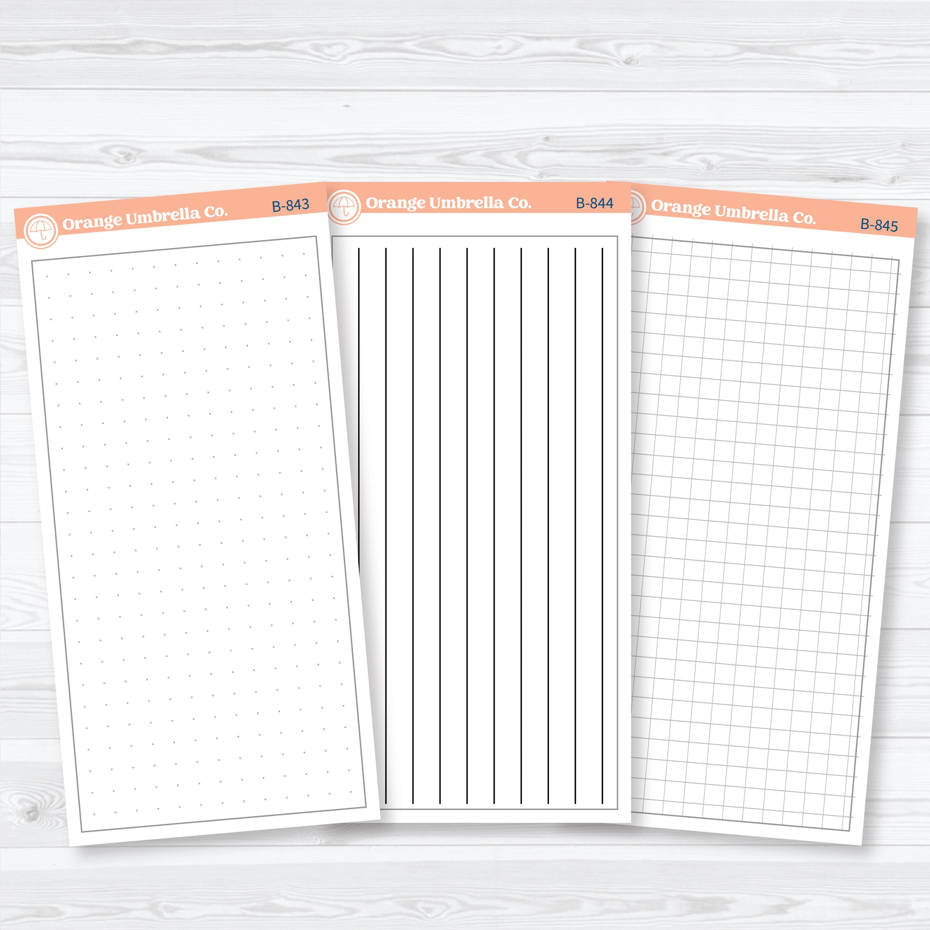 small scout planner box filler stickers in dotted lined and graph styles for laurel denise planner writing space