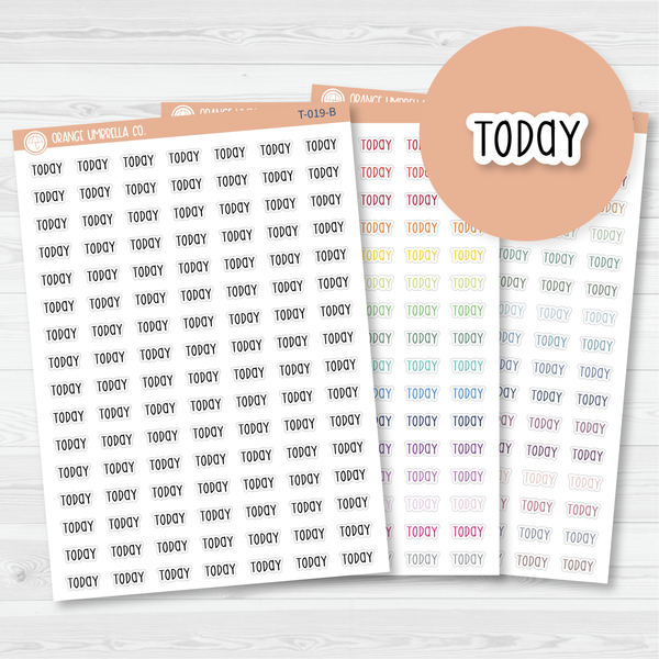 CLEARANCE | Today Script Planner Stickers | F3 | T-019