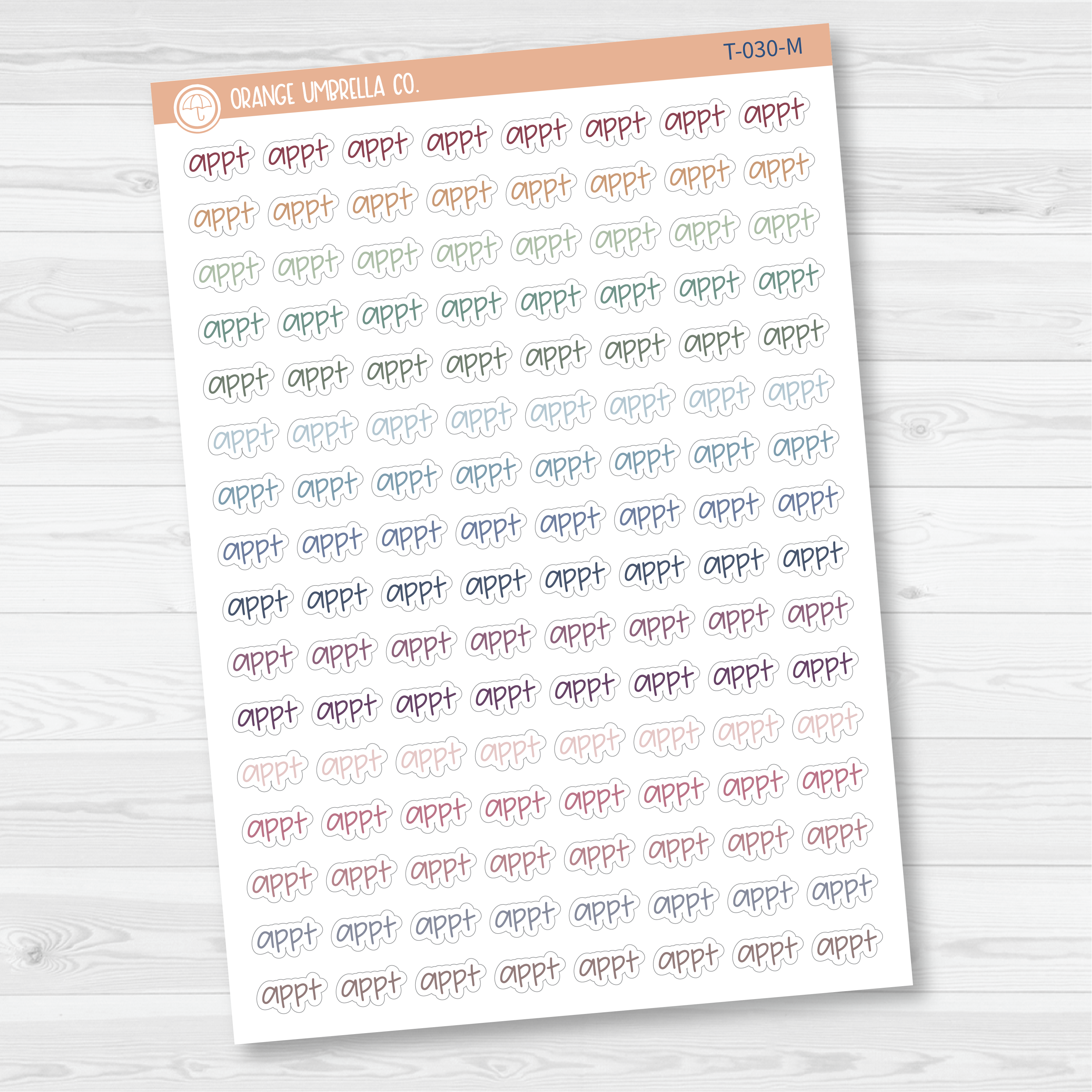 Appt Jen Plans Script Planner Stickers | FJP | T-030