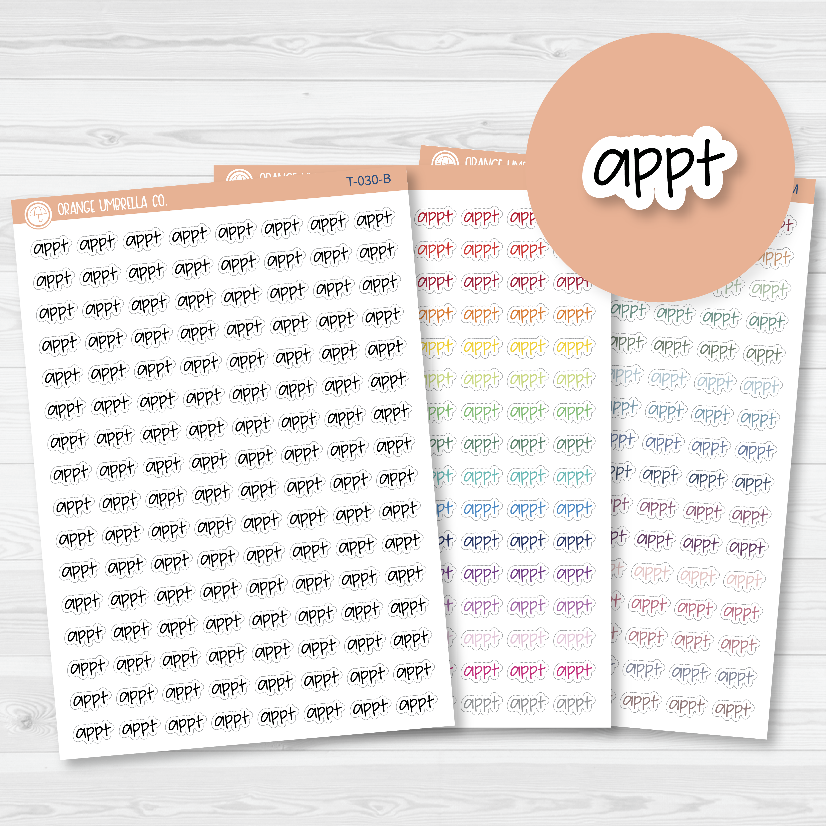 Appt Jen Plans Script Planner Stickers | FJP | T-030