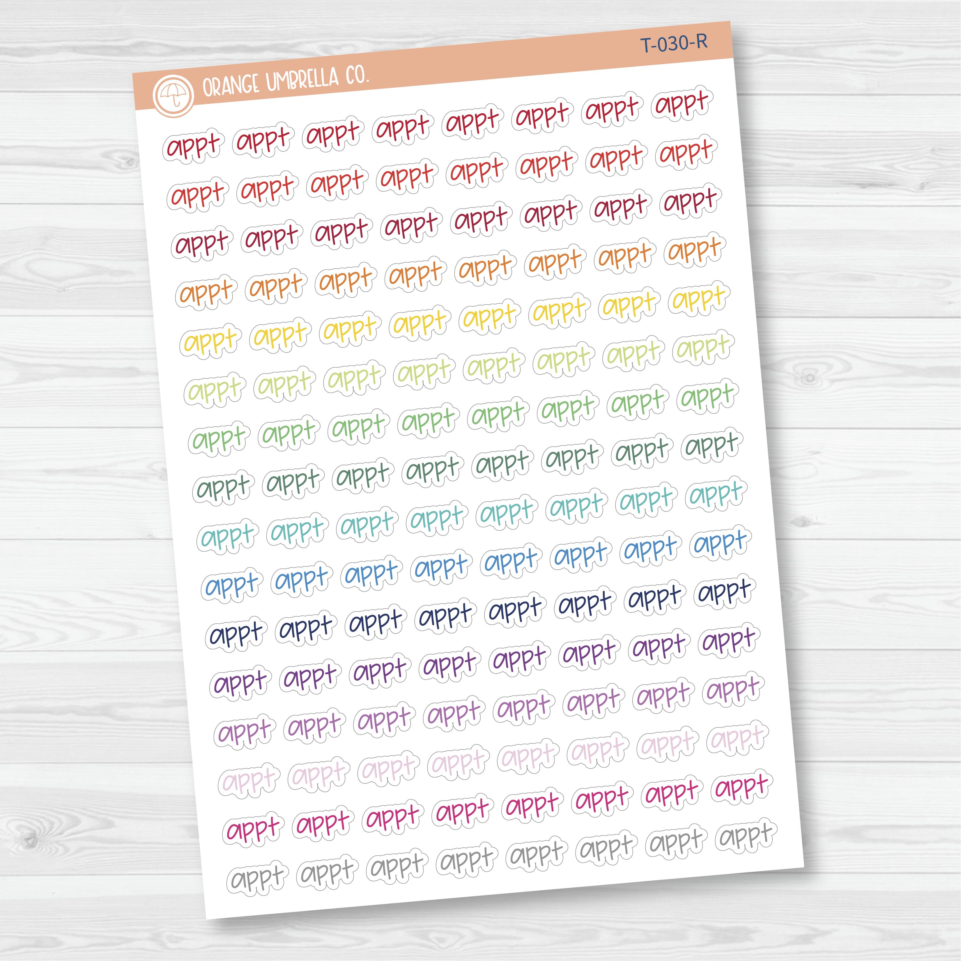 Appt Jen Plans Script Planner Stickers | FJP | T-030