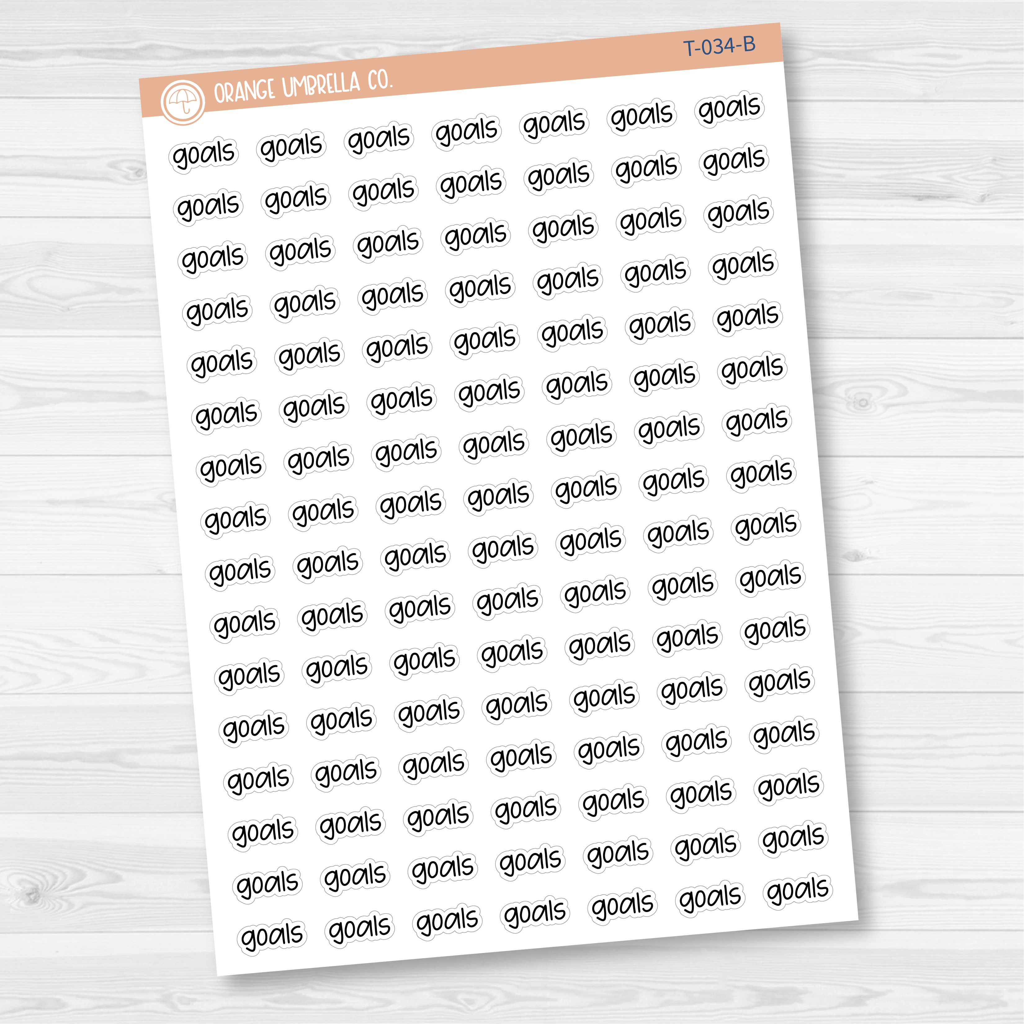 Goals Jen Plans Script Planner Stickers | FJP | T-034