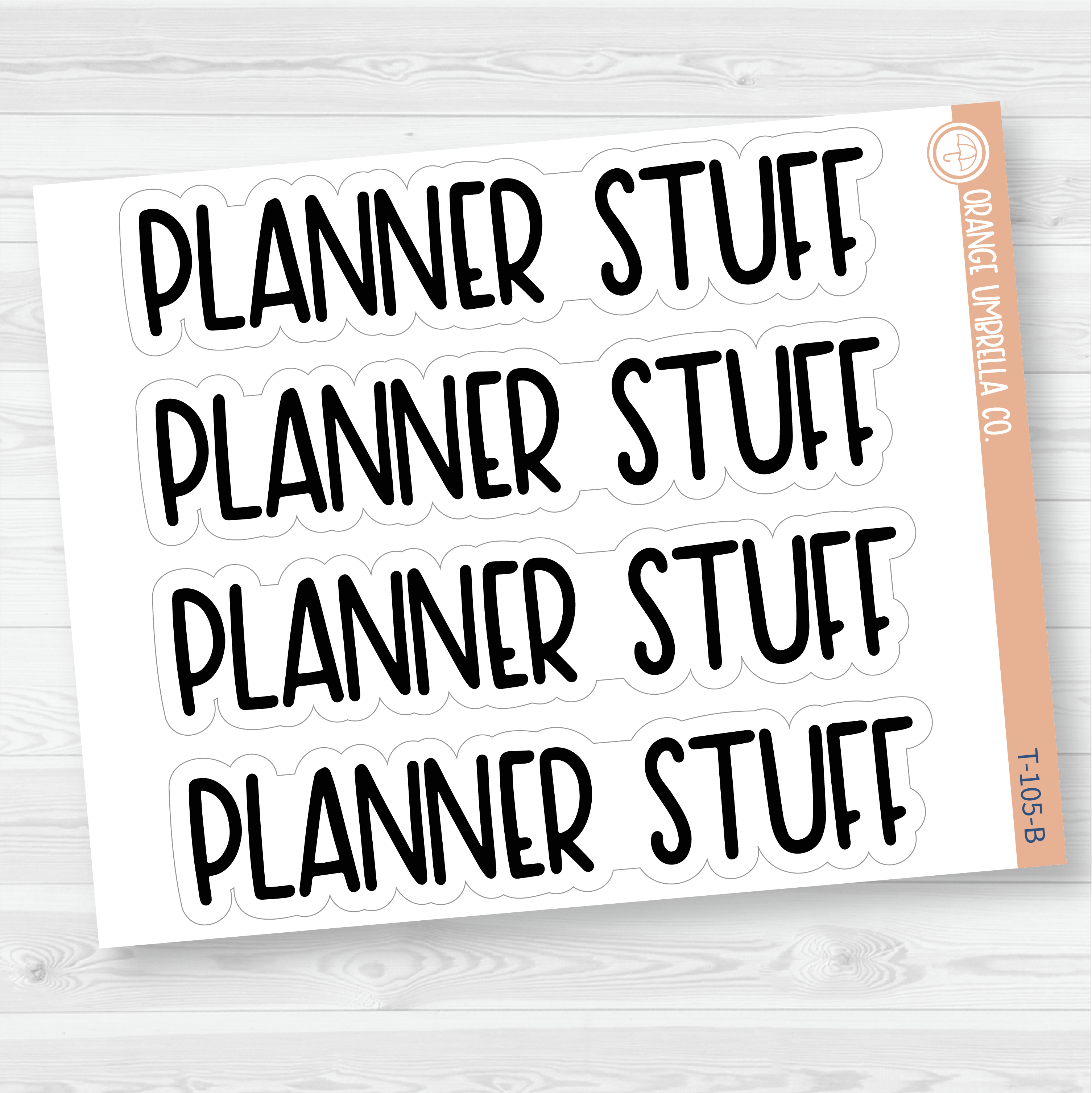 Hobby Dashboard Header Script Planner Stickers | F8 | T-105 - T-109