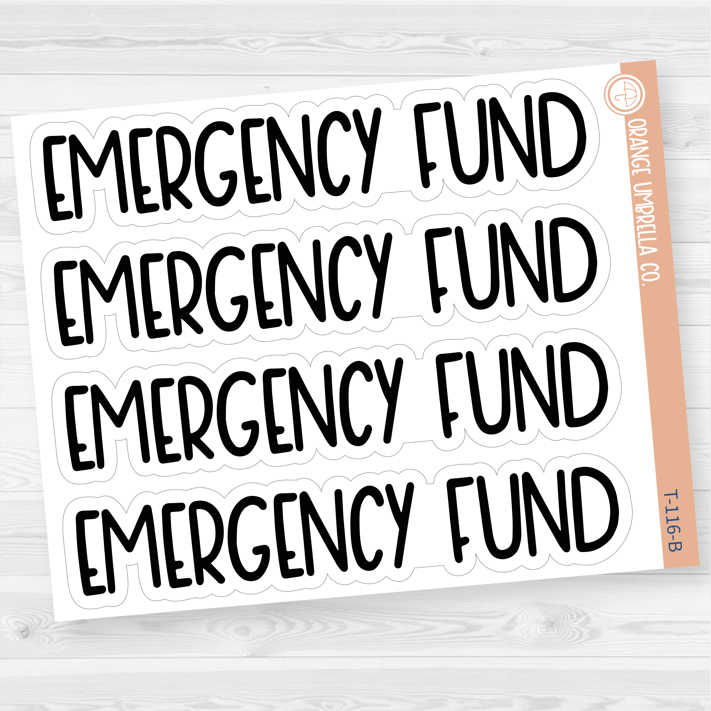 Budget Fund Dashboard Header Script Planner Stickers | F8 | T-116-117-B