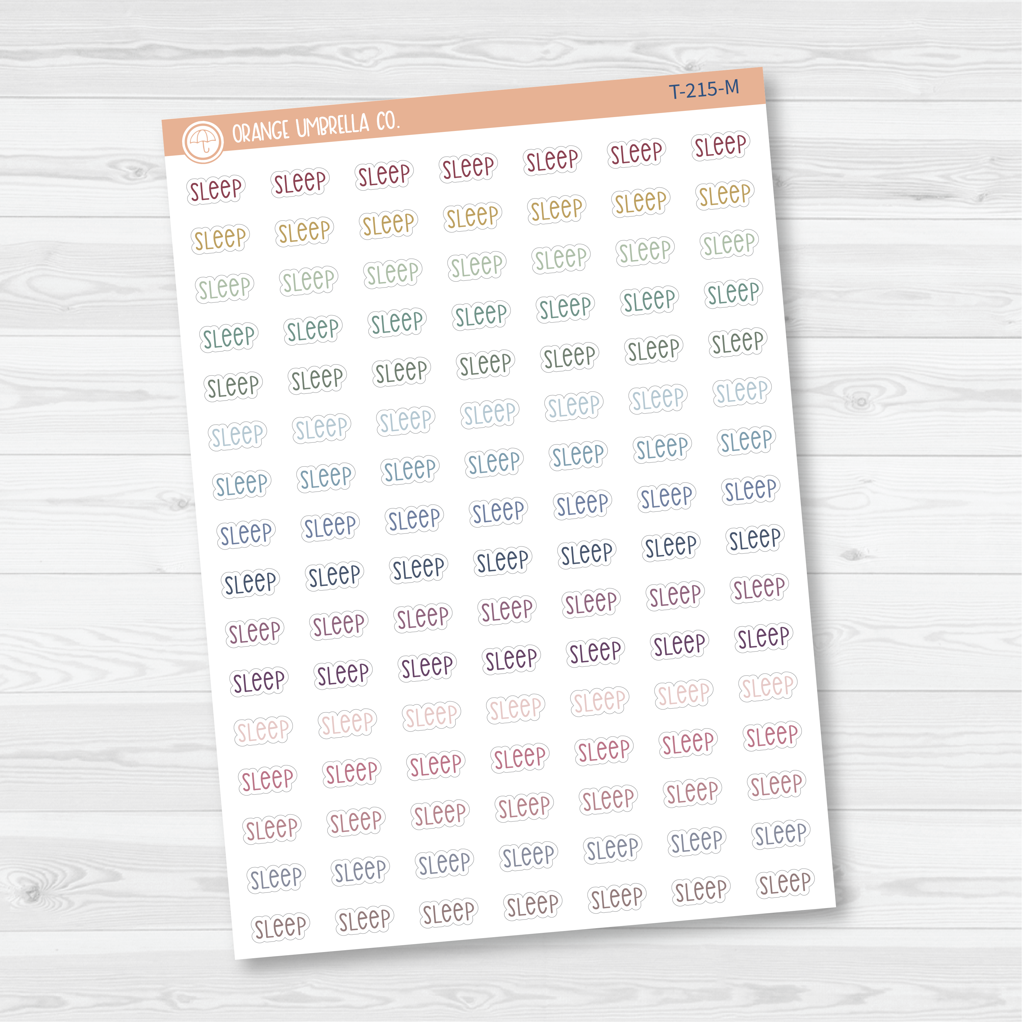 Sleep Script Planner Stickers | F3 | T-215