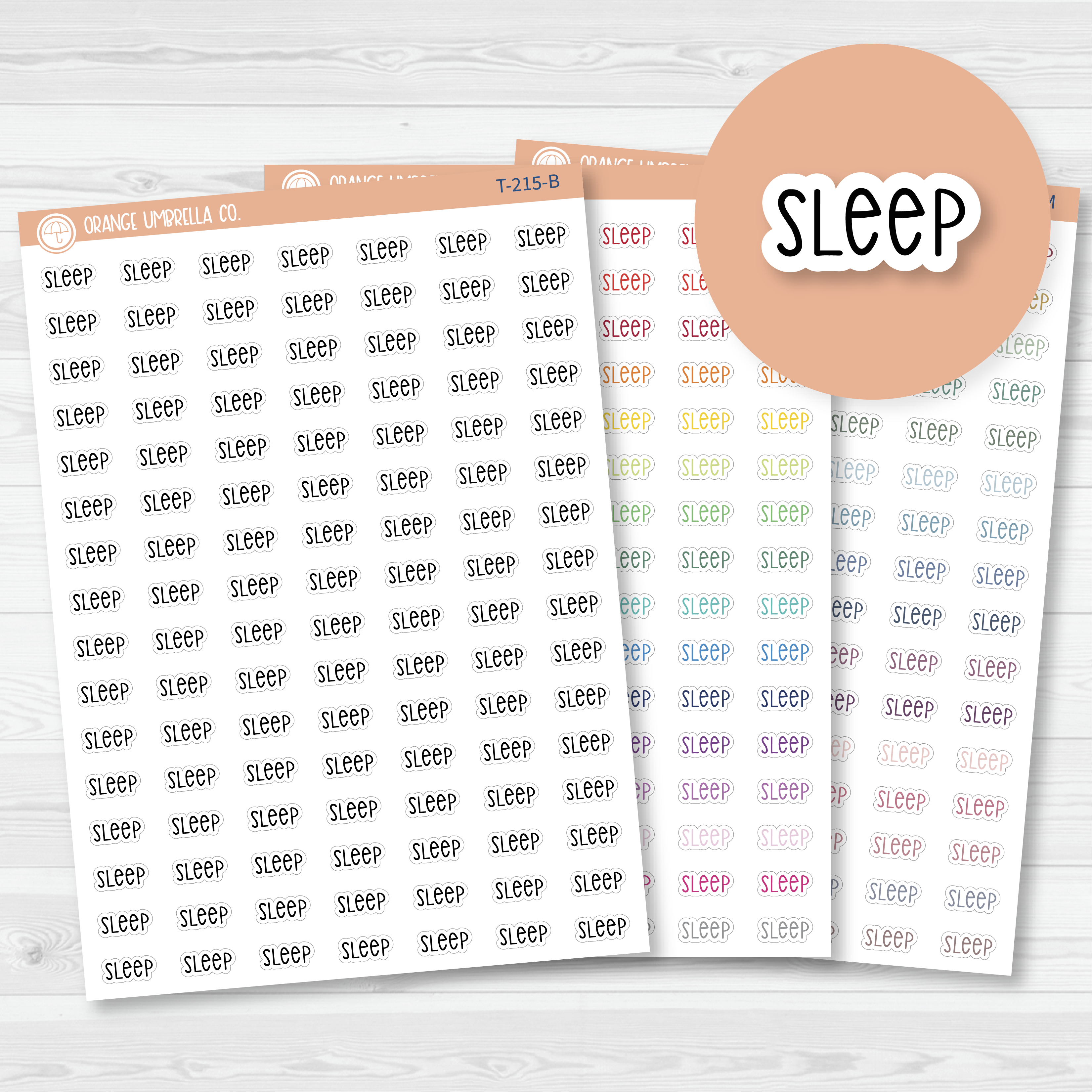 Sleep Script Planner Stickers | F3 | T-215