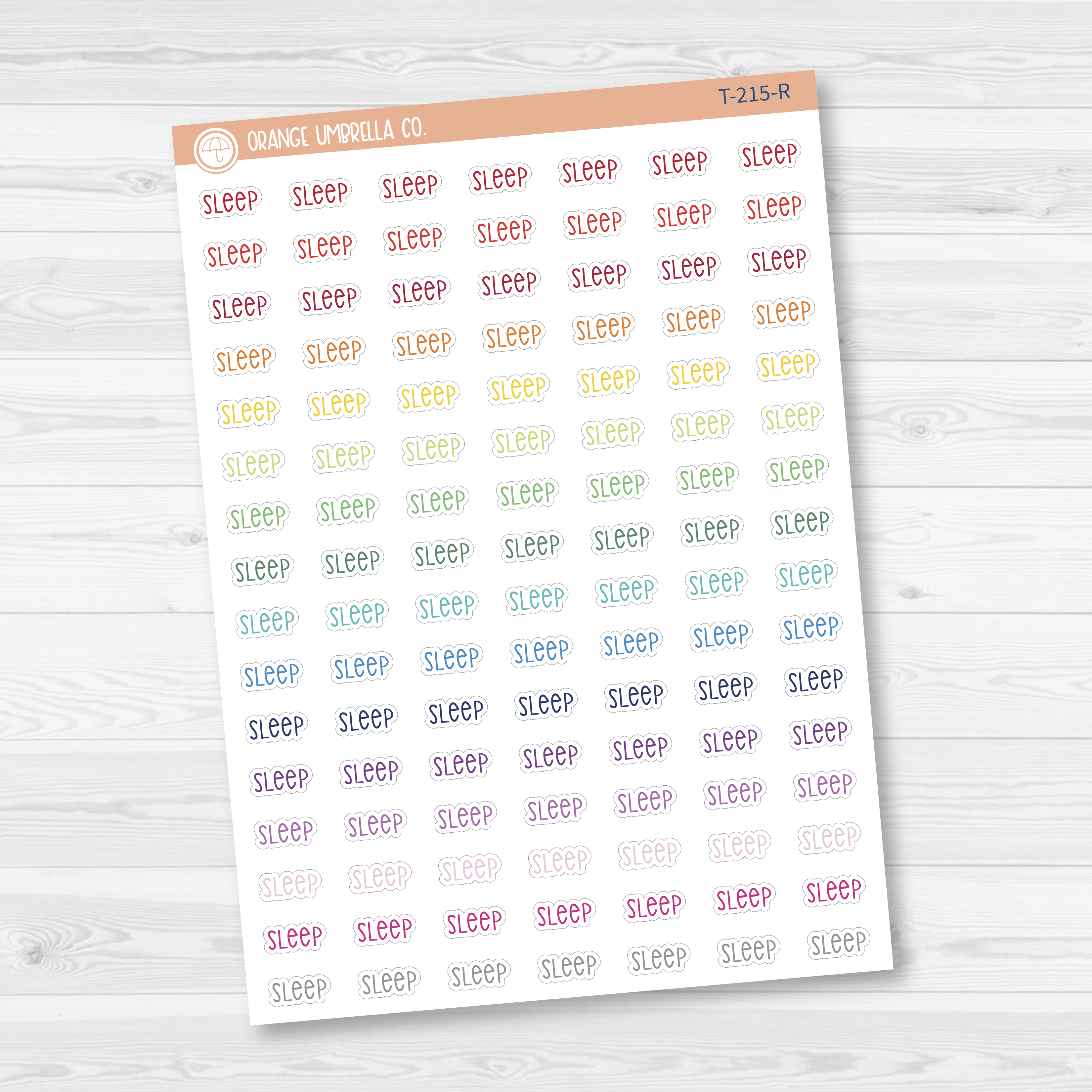Sleep Script Planner Stickers | F3 | T-215