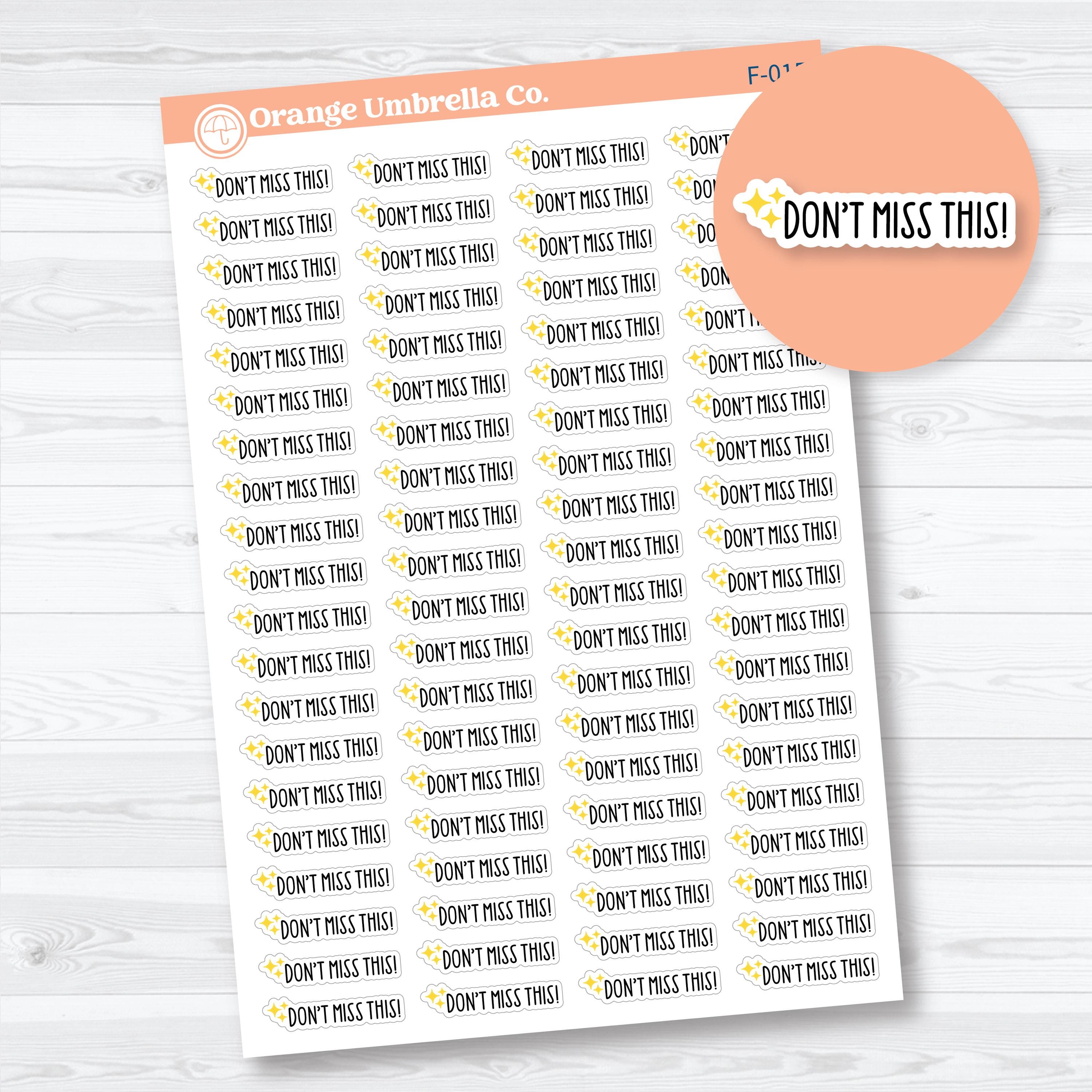 Don’t Miss This Bible verse marker stickers for highlighting scripture in Bible journaling, sermon notes, and faith study layouts