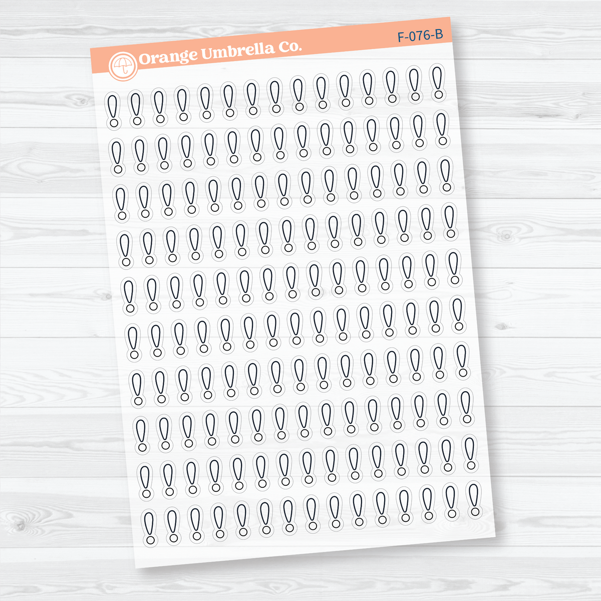 exclamation point faith bible study planner sticker sheet, F-076-BCM, BCM.