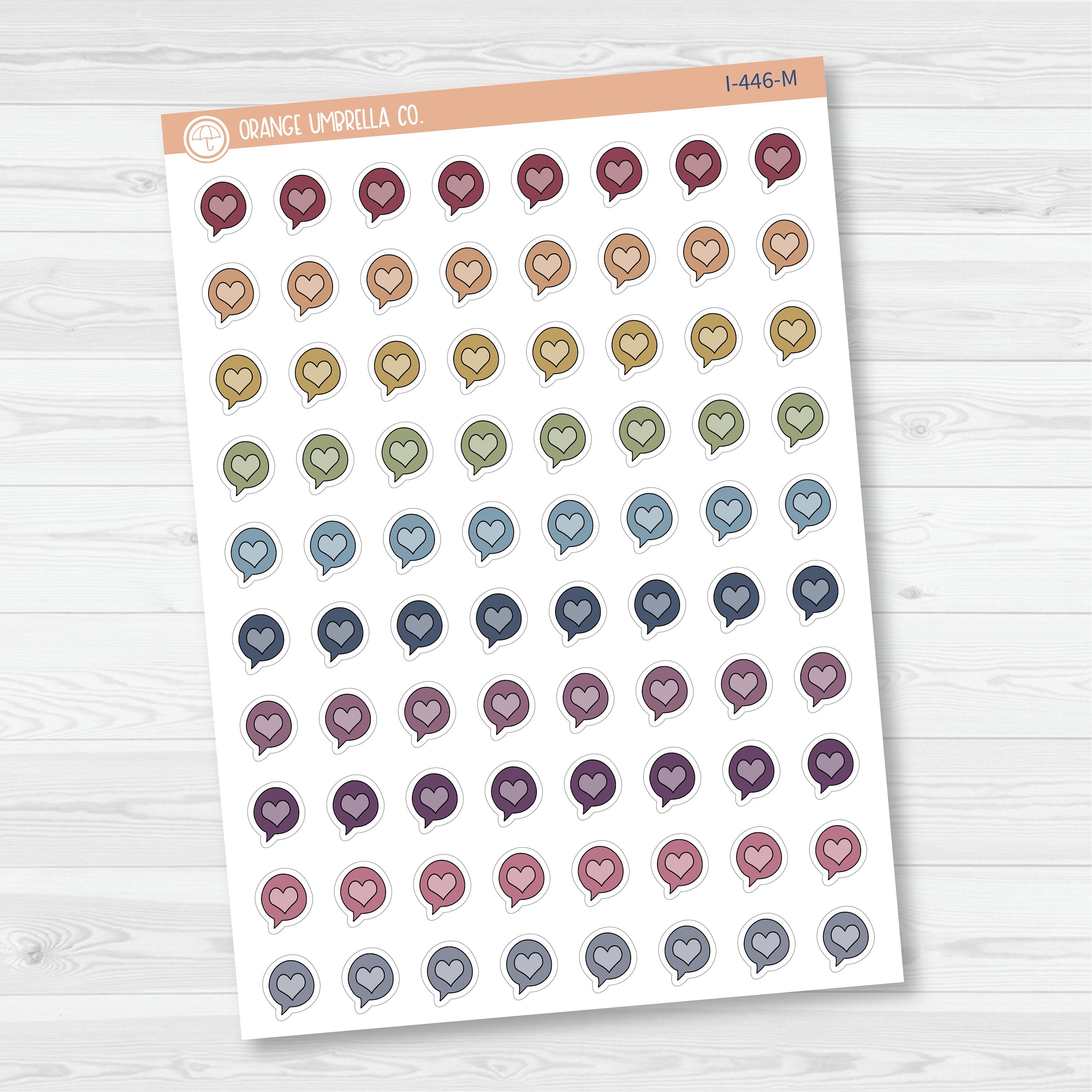 Hand Doodled Speech Bubble Planner Stickers | I-446