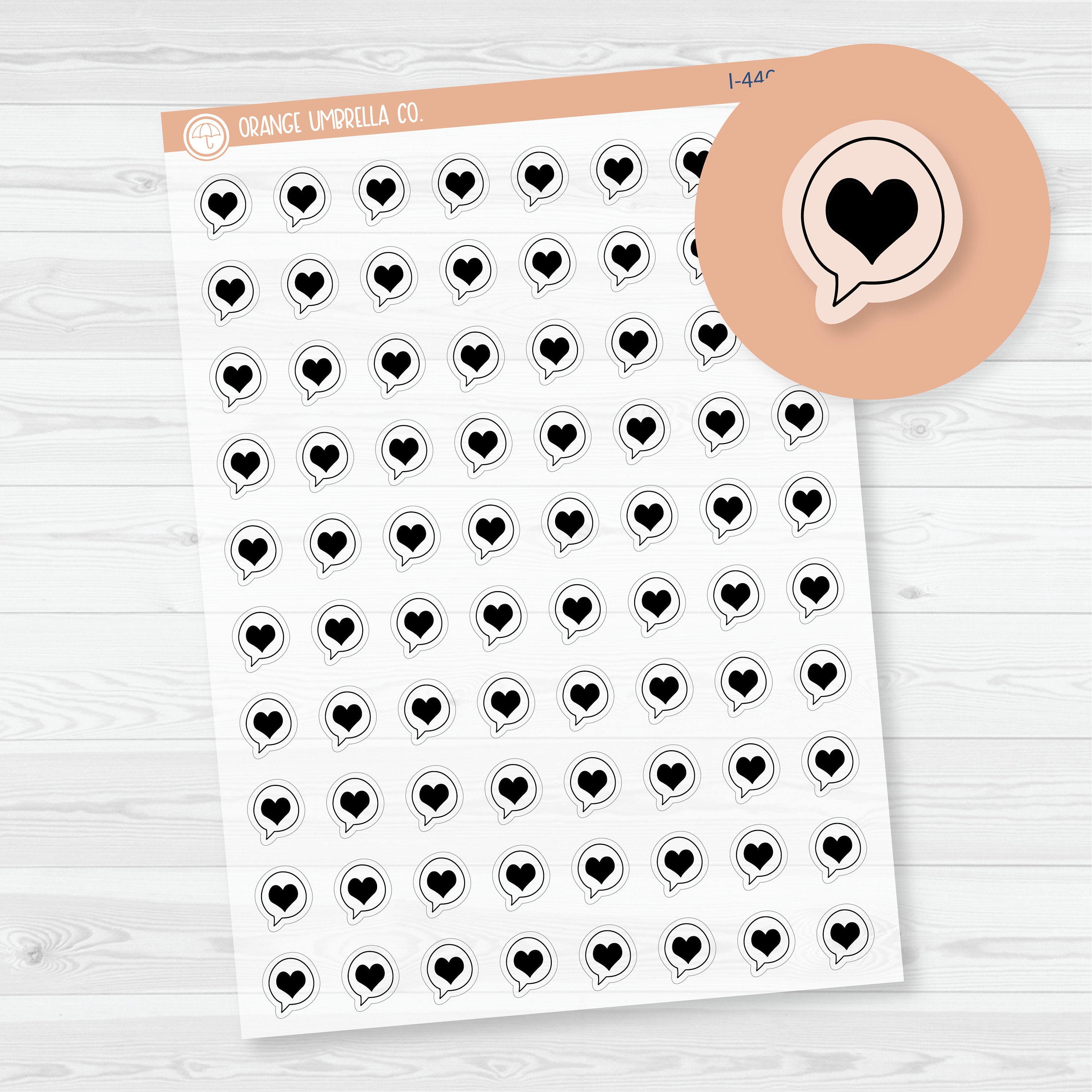Hand Doodled Speech Bubble Planner Stickers | Clear Matte | I-446-BCM
