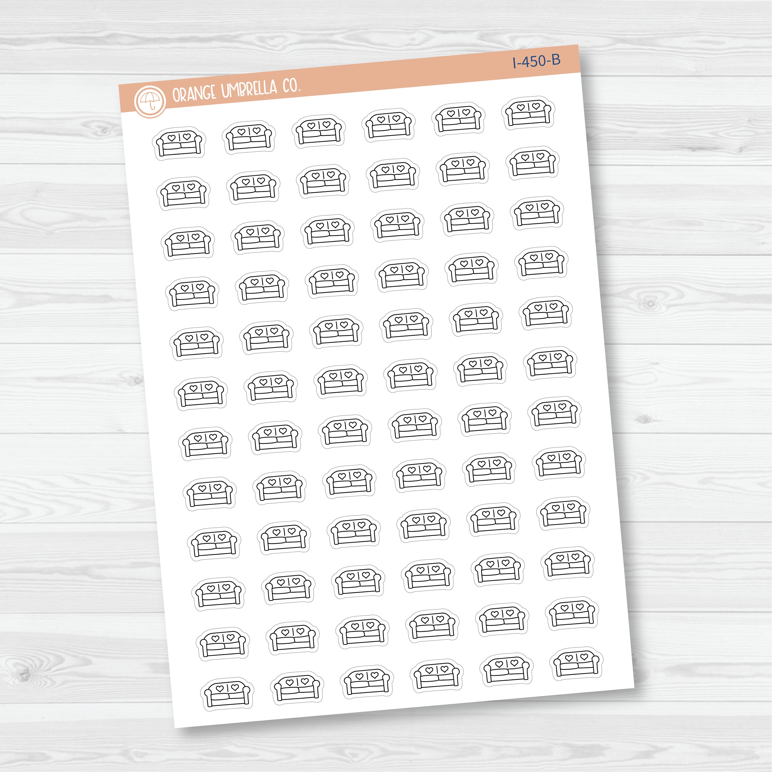 Therapy Icons | Hand Doodled Lazy Day Couch Planner Stickers | Unwind Icons | I-450