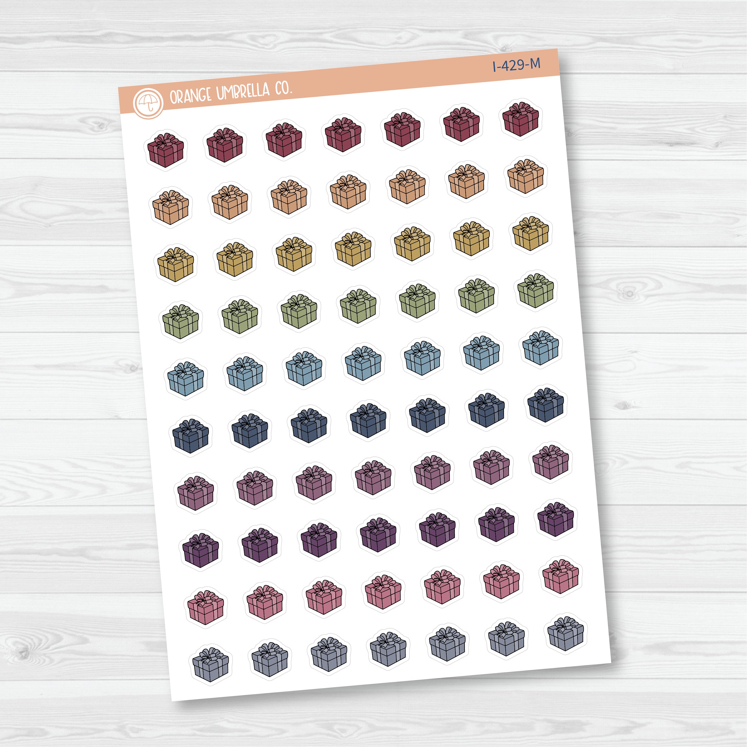 Birthday Gift Icons | Hand Doodled Present Icon Planner Stickers | I-429