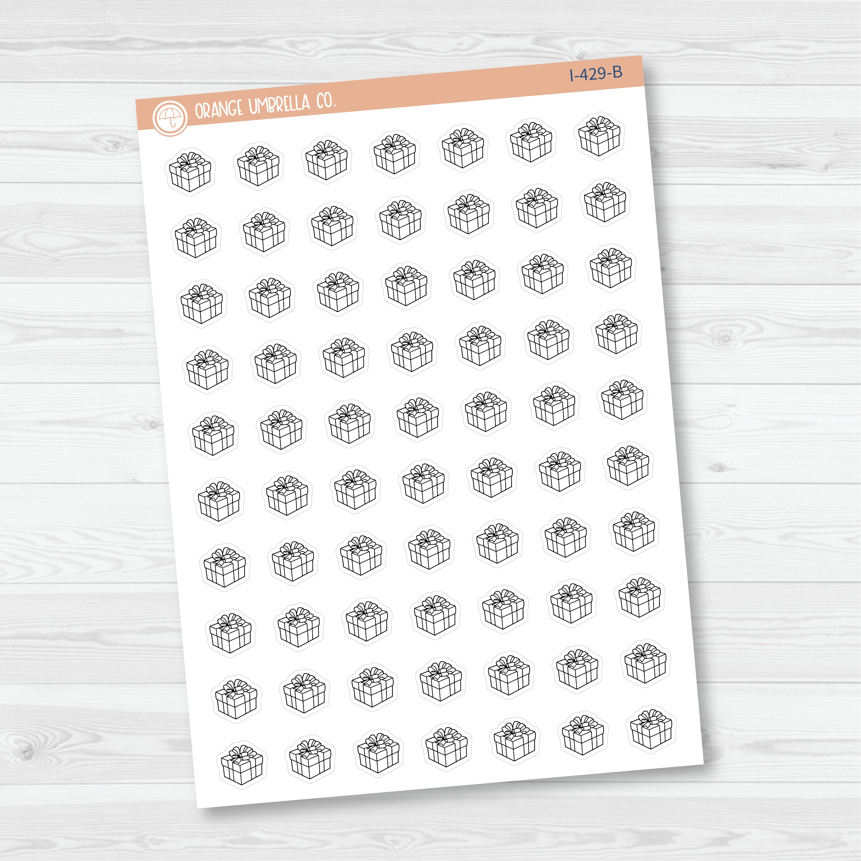Birthday Gift Icons | Hand Doodled Present Icon Planner Stickers | I-429