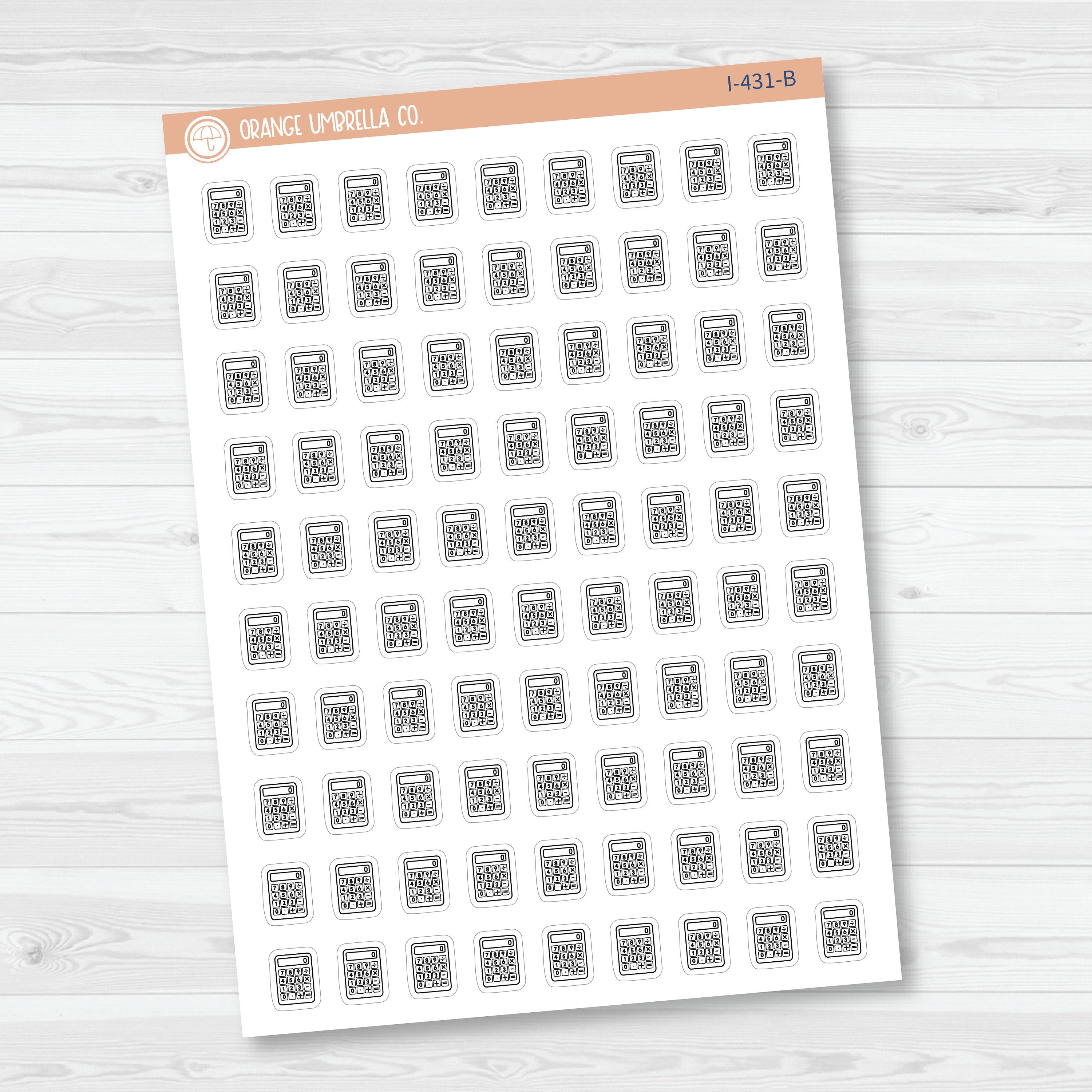 Budget Icons | Hand Doodled Calculator Icon Planner Stickers | I-431