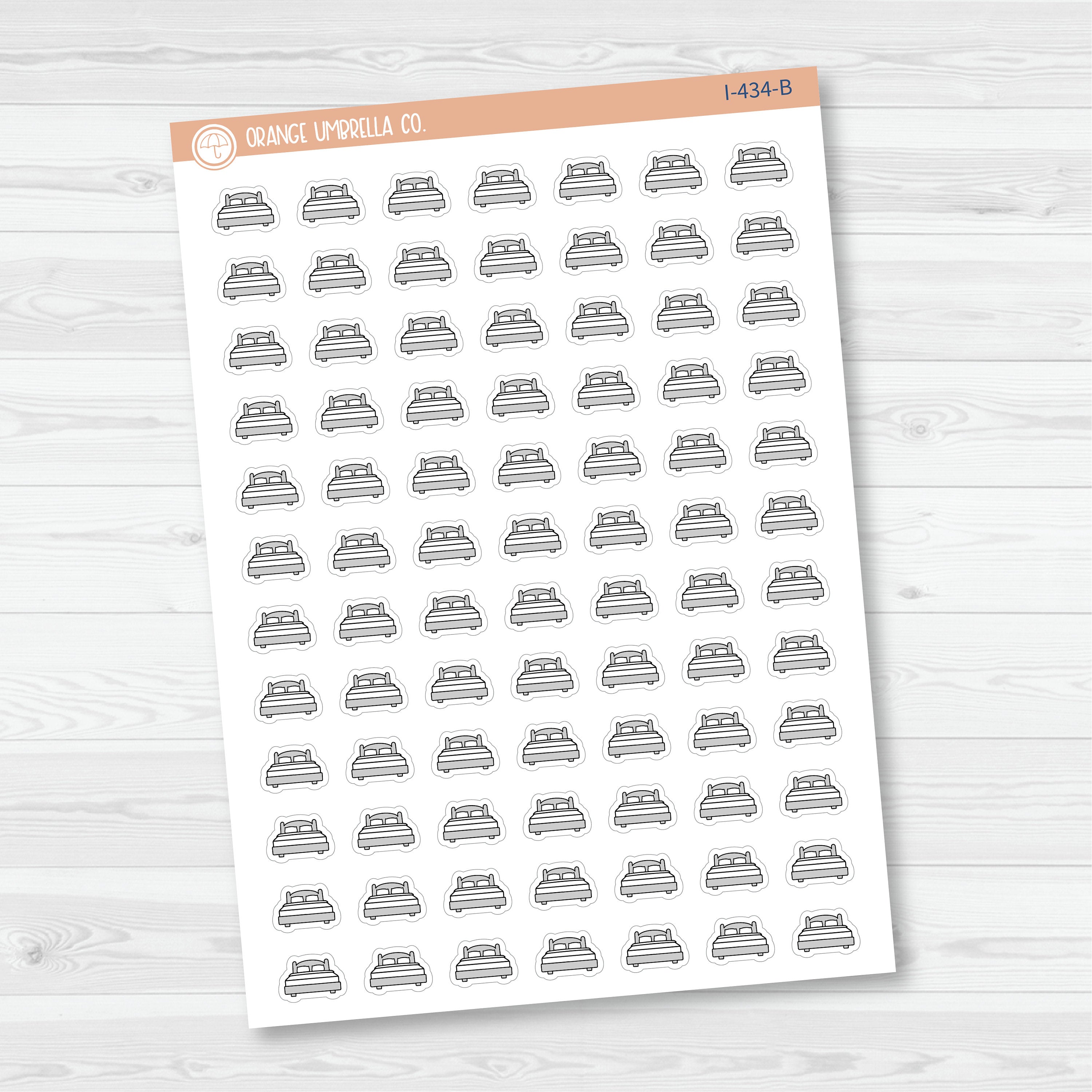 Wash Sheet Icons | Hand Doodled Bed Icon Planner Stickers | I-434