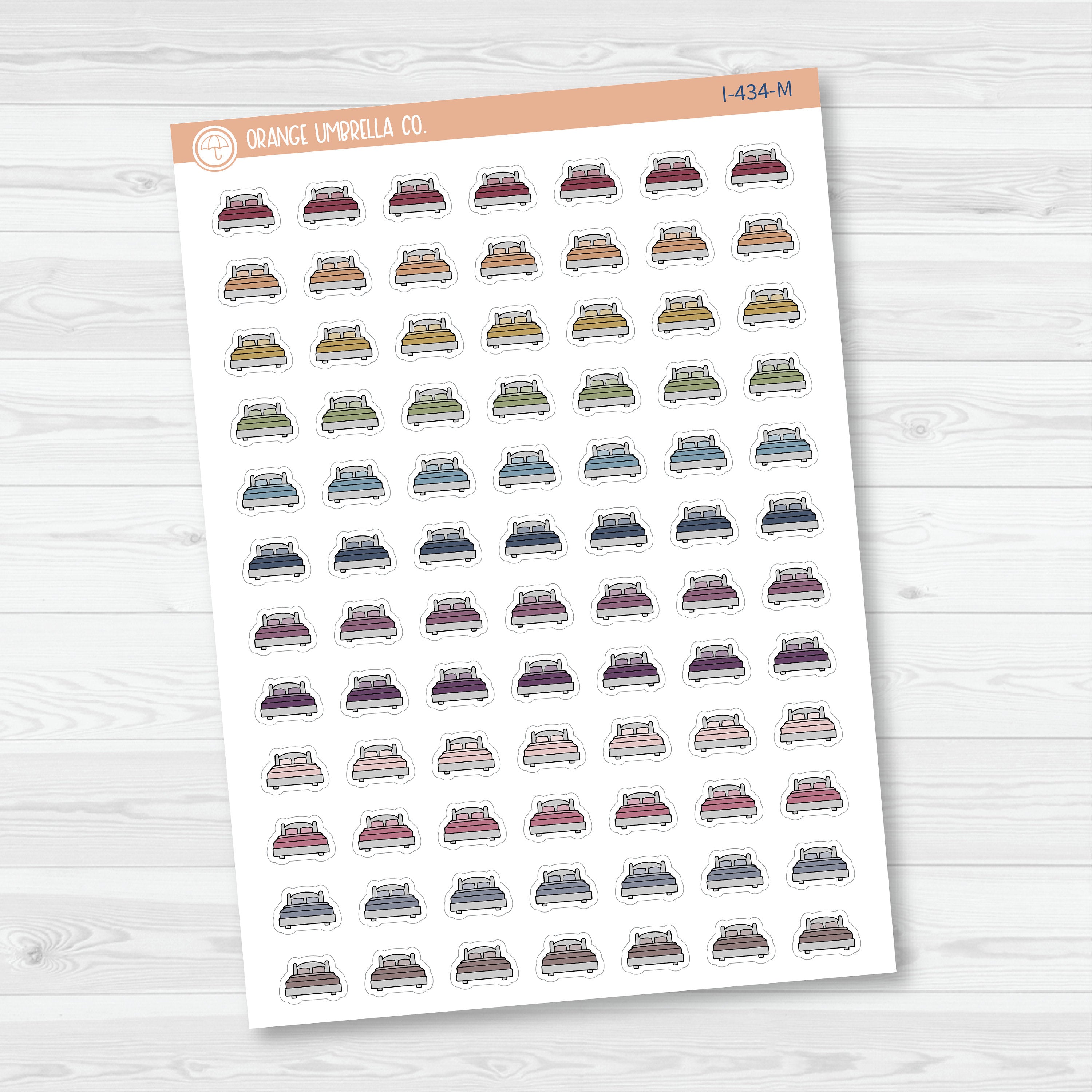 Wash Sheet Icons | Hand Doodled Bed Icon Planner Stickers | I-434
