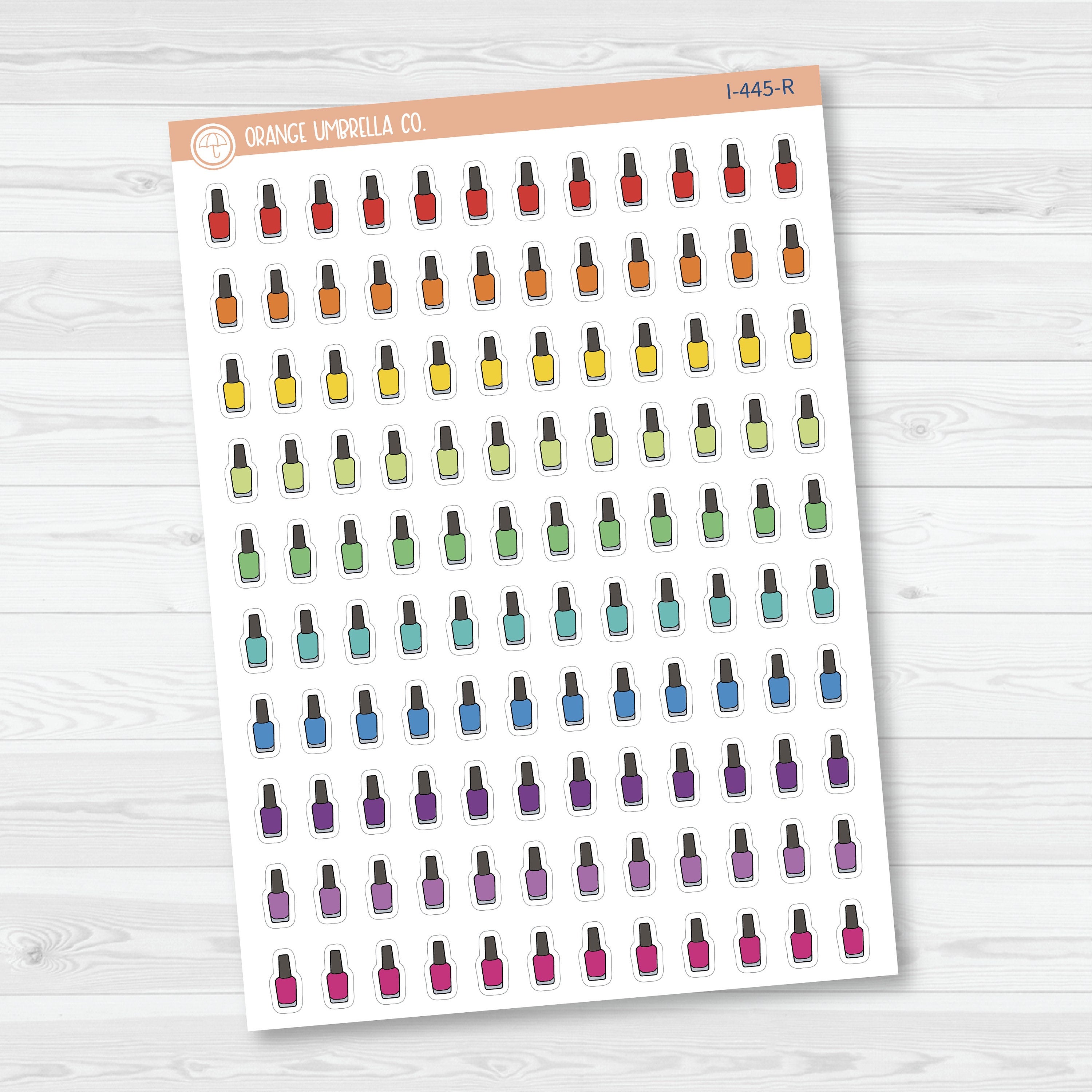 Paint Nails Icon| Hand Doodled Nail Polish Planner Stickers | I-445